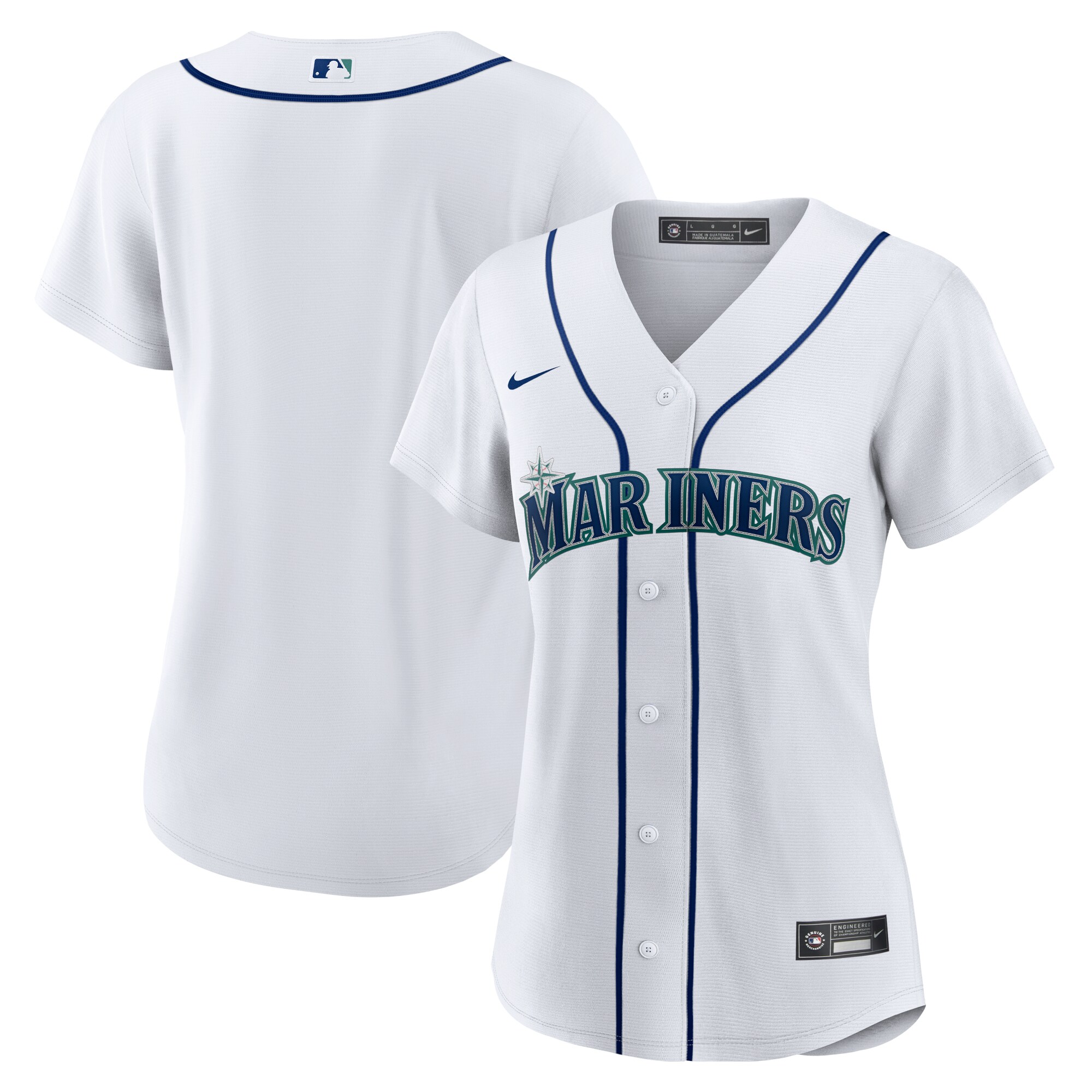 Seattle Mariners Women's Home Replica Team Jersey - White cheap jerseys for sale - CheapJerseys.Shop