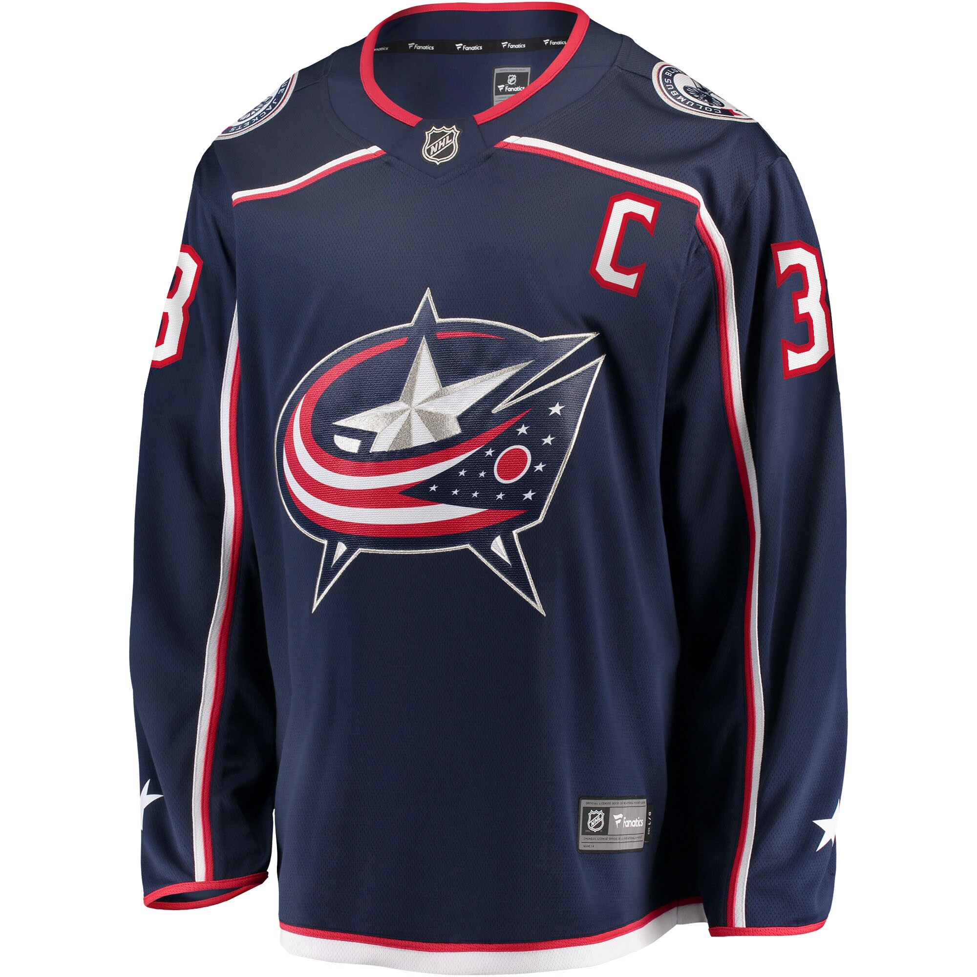 Boone Jenner Columbus Blue Jackets Home Captain Patch Breakaway Player Jersey - Navy cheap jerseys for sale - CheapJerseys.Shop