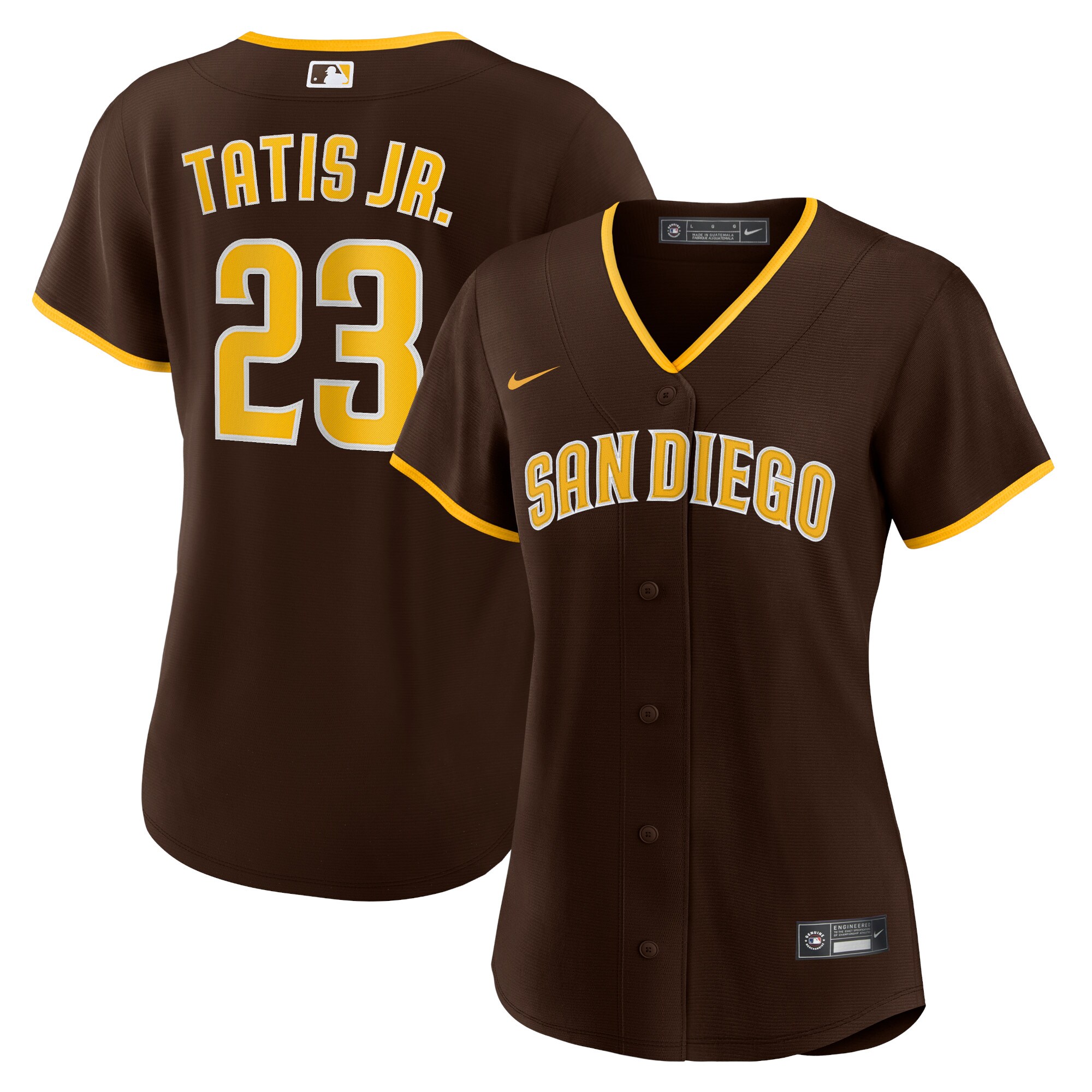 Fernando Tat\u00c3\u00ads Jr. San Diego Padres Women's Road Replica Player Jersey - Brown cheap jerseys for sale - CheapJerseys.Shop