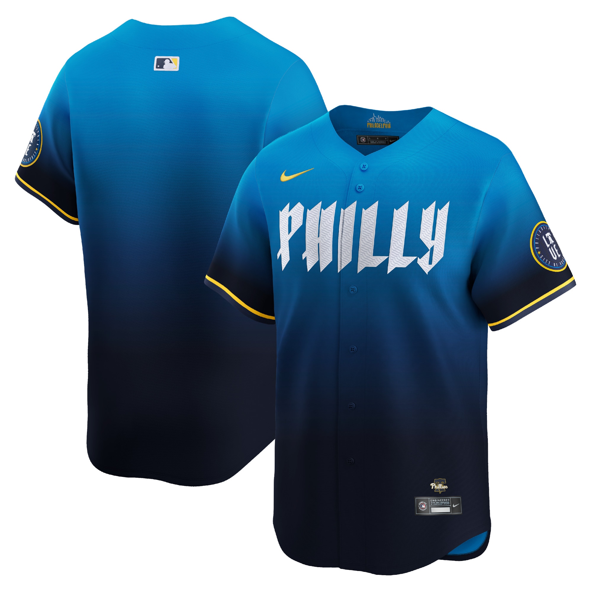 Philadelphia Phillies 2024 City Connect Limited Jersey - Blue cheap jerseys for sale - CheapJerseys.Shop