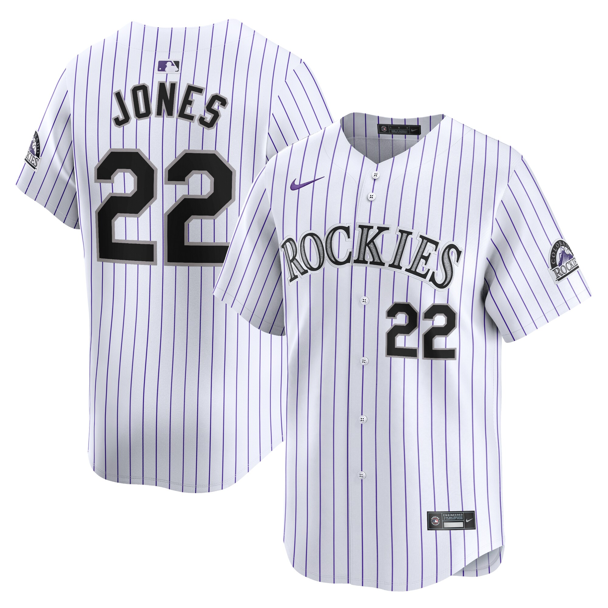 Nolan Jones Colorado Rockies Home Limited Player Jersey - White cheap jerseys for sale - CheapJerseys.Shop