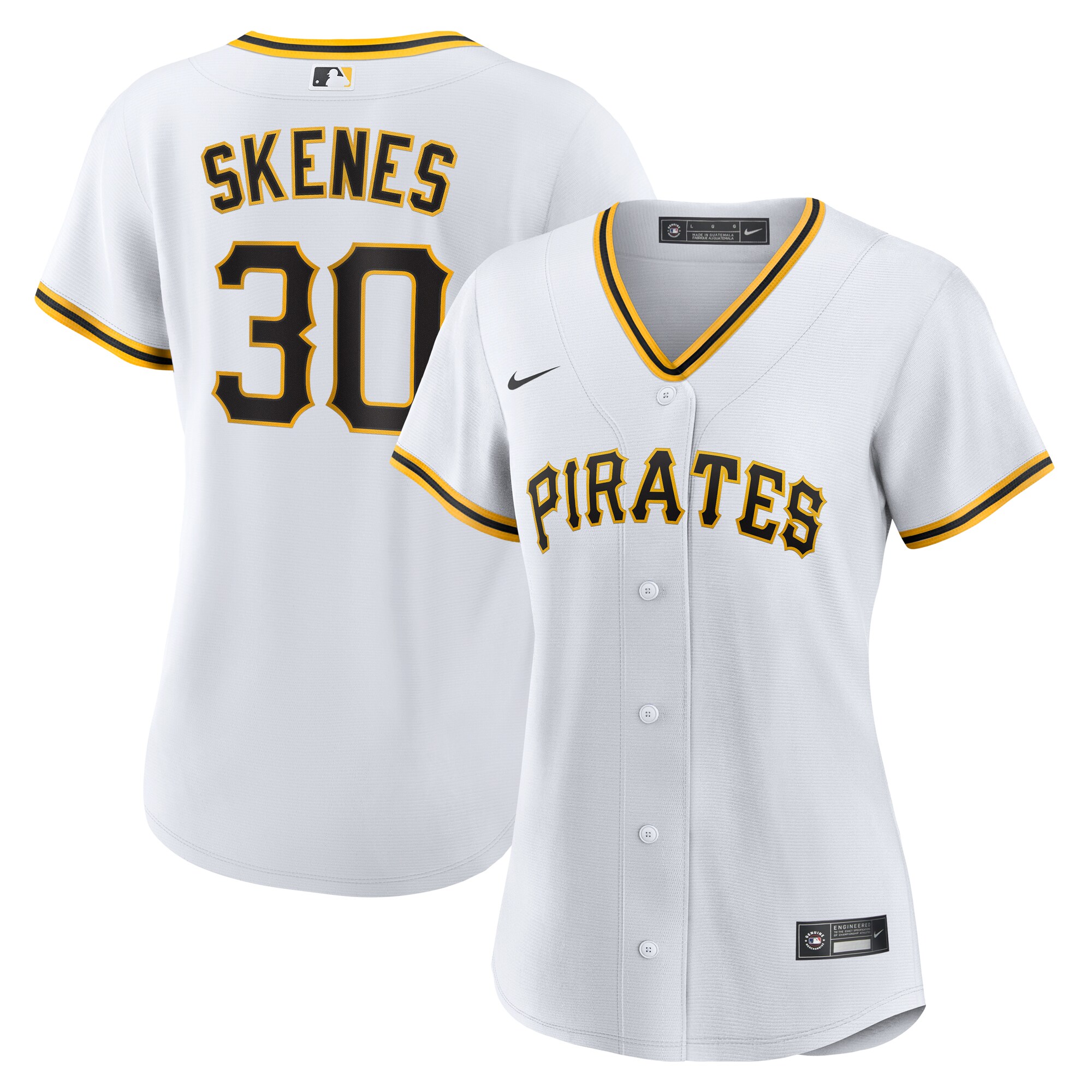 Paul Skenes Pittsburgh Pirates Women's Home Replica Player Jersey - White cheap jerseys for sale - CheapJerseys.Shop
