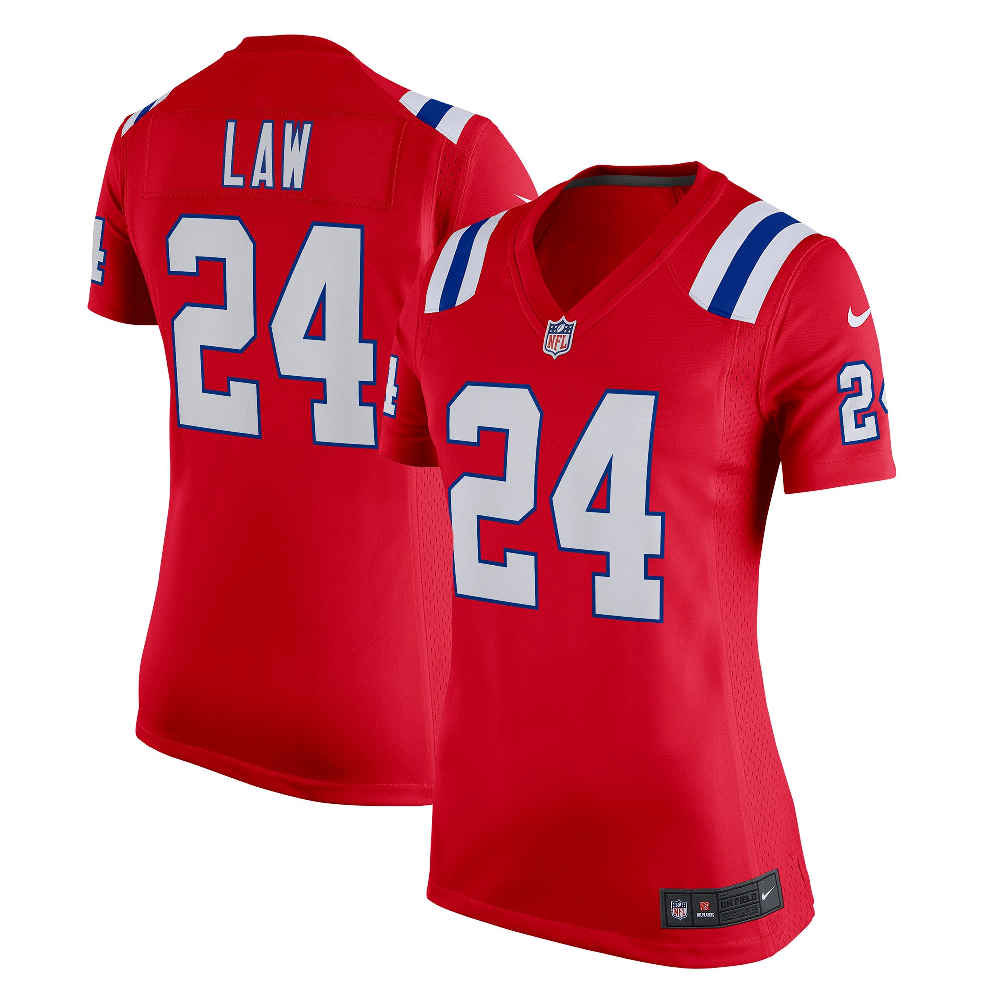 Ty Law New England Patriots Women's Retired Game Jersey - Red cheap jerseys for sale - CheapJerseys.Shop