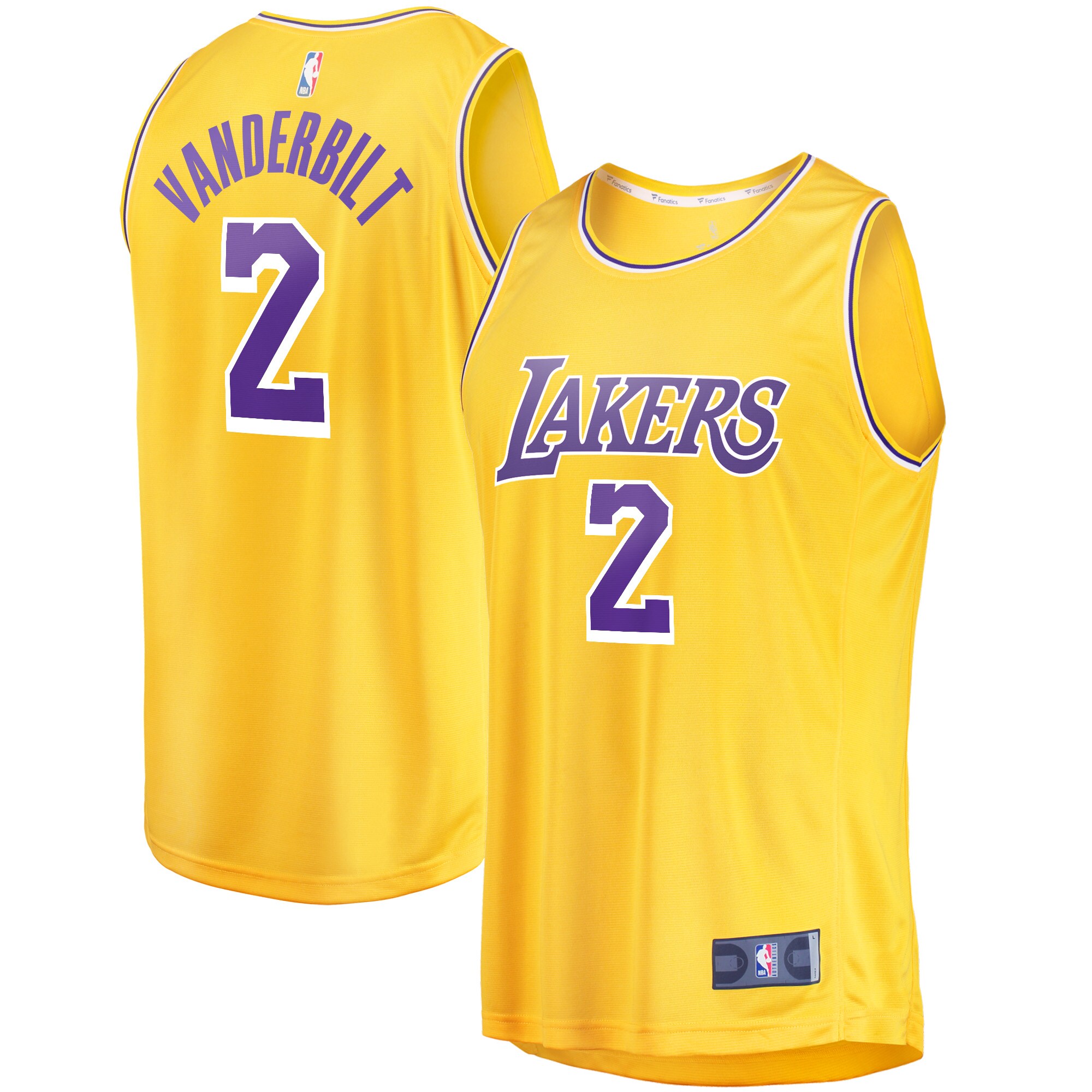 Jarred Vanderbilt Los Angeles Lakers Fanatics Fast Break Player Jersey - Icon Edition - Gold cheap jerseys for sale - CheapJerseys.Shop