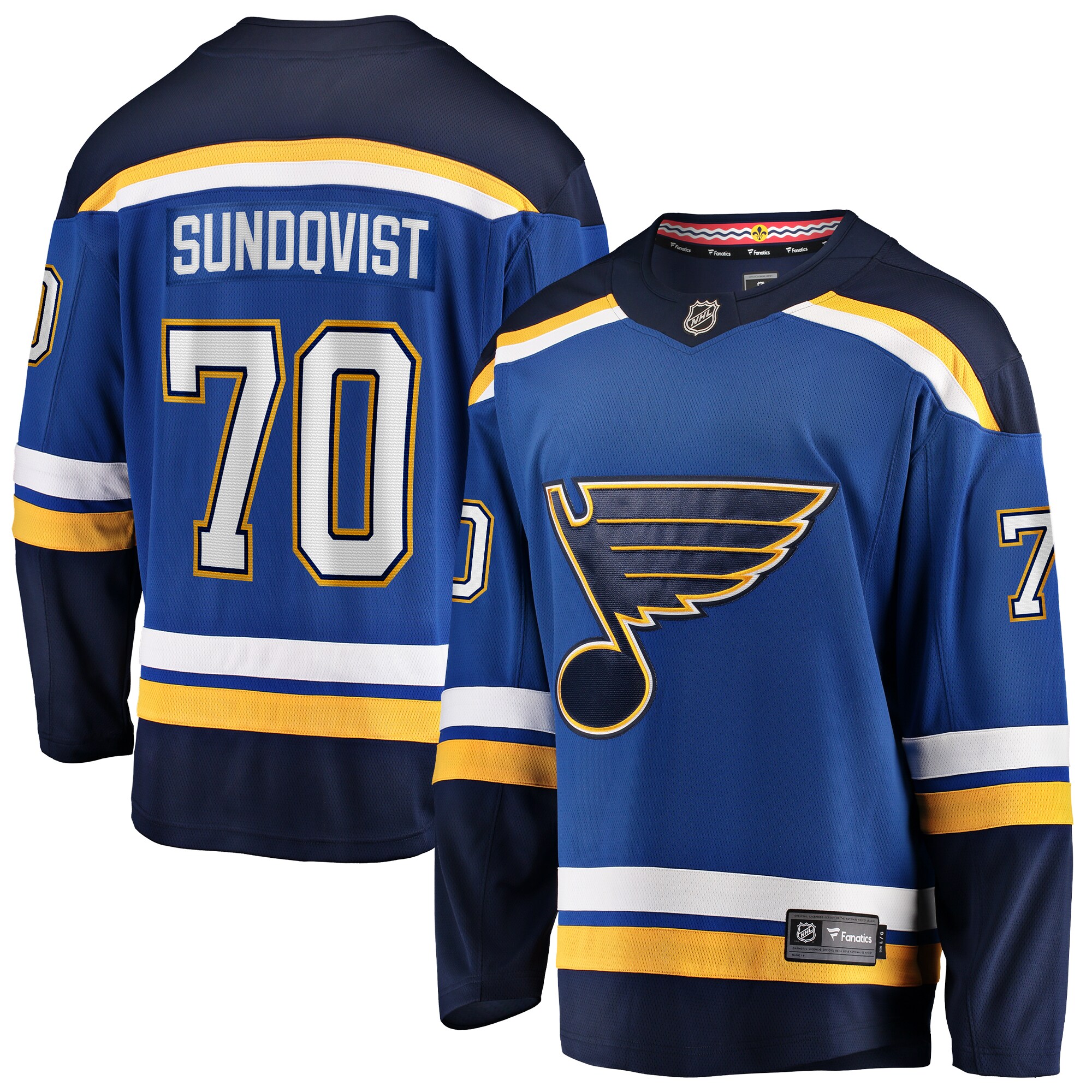 Oskar Sundqvist St. Louis Blues Fanatics Home Breakaway Player Jersey - Blue cheap jerseys for sale - CheapJerseys.Shop