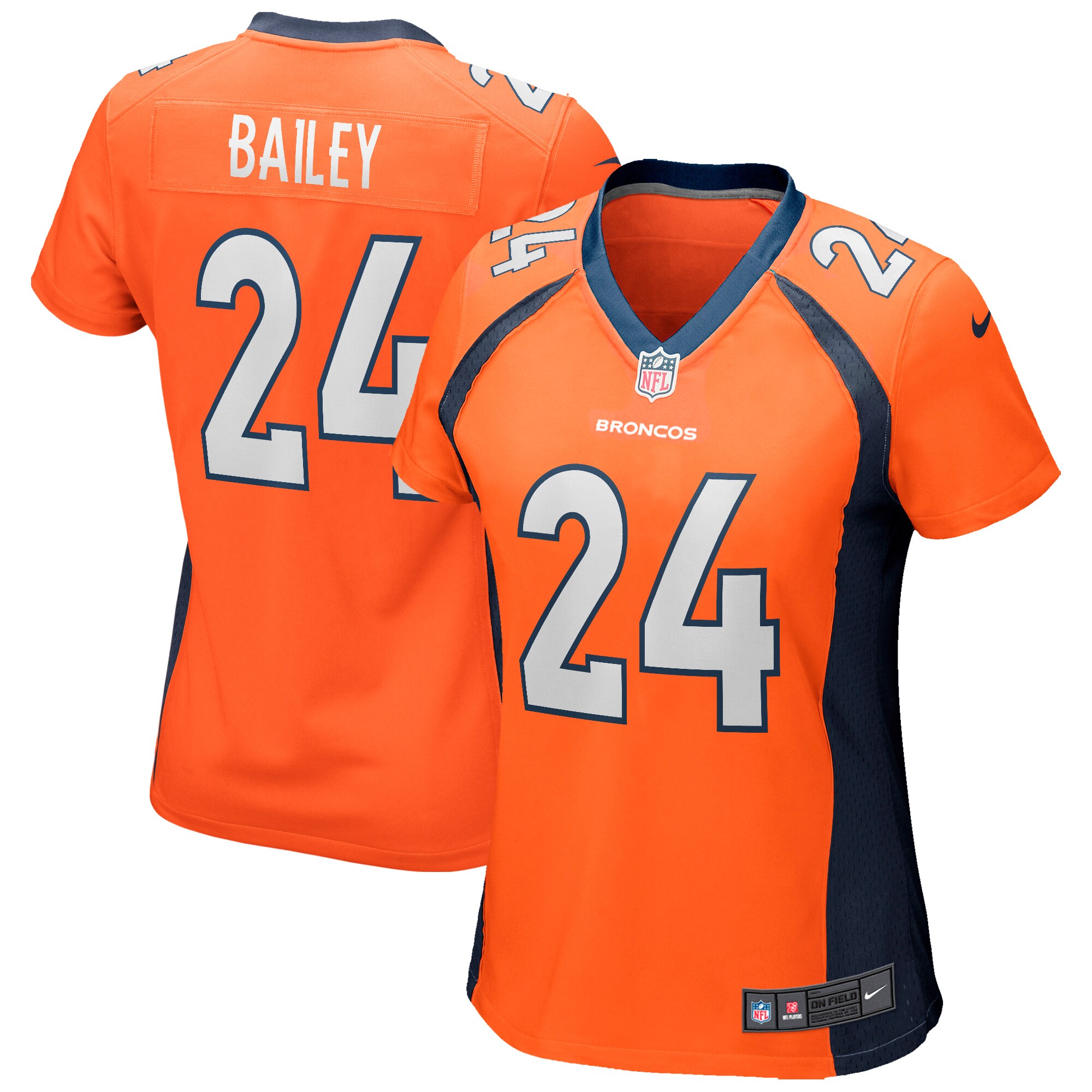 Champ Bailey Denver Broncos Women's Game Retired Player Jersey - Orange cheap jerseys for sale - CheapJerseys.Shop