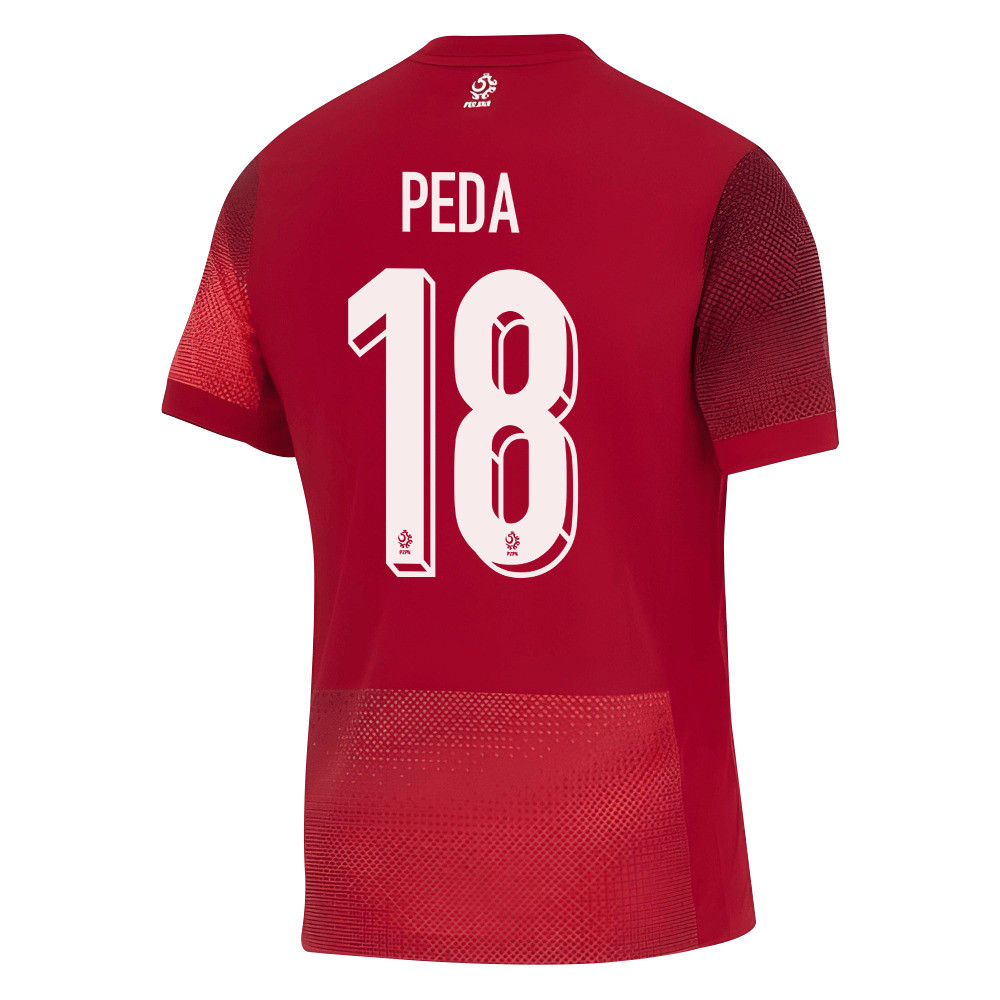 Patryk Peda 18 Poland National Team 2024/25 Away Men Jersey - Red cheap jerseys for sale - CheapJerseys.Shop