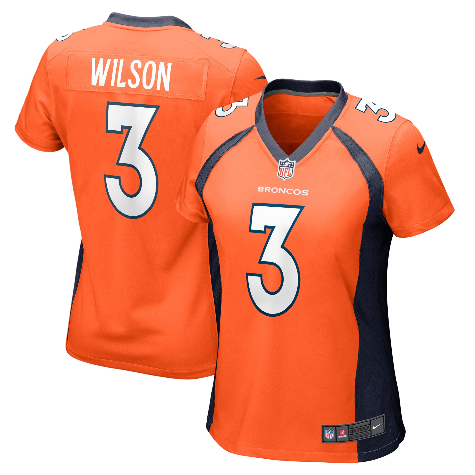 Russell Wilson Denver Broncos Women's Player Jersey - Orange cheap jerseys for sale - CheapJerseys.Shop