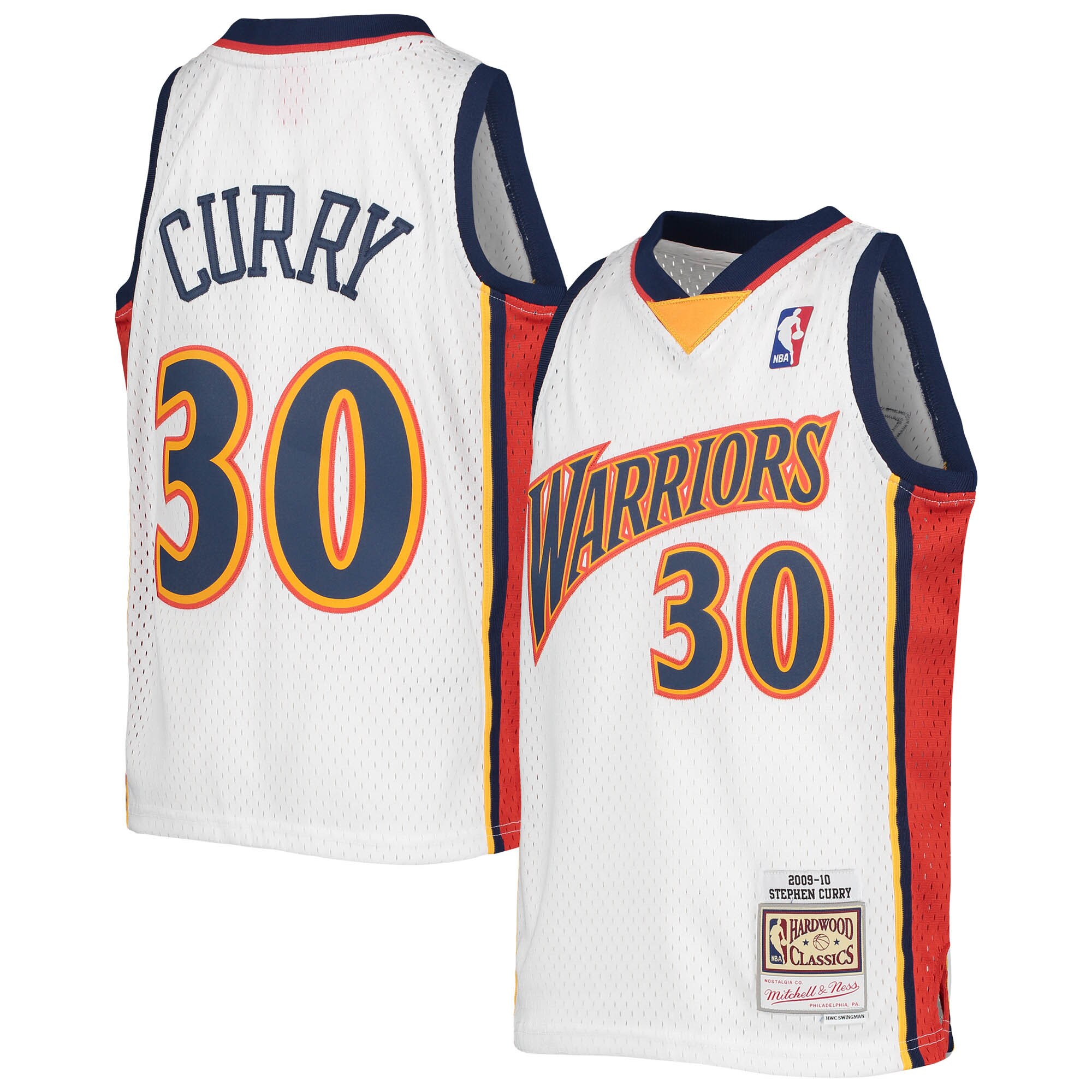 Stephen Curry Golden State Warriors Mitchell & Ness Youth 2009-10 Hardwood Classics Swingman Jersey - White cheap jerseys for sale - CheapJerseys.Shop