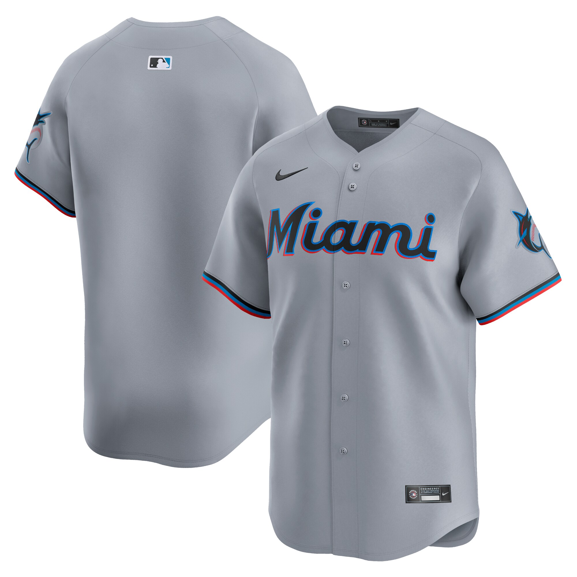 Miami Marlins Road Limited Jersey\u00c2\u00a0\u00e2\u20ac\u201c Gray cheap jerseys for sale - CheapJerseys.Shop