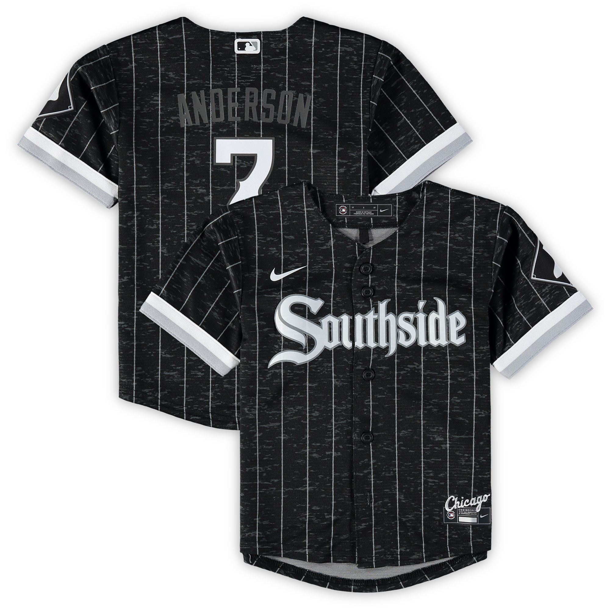 Tim Anderson Chicago White Sox Toddler City Connect Replica Player Jersey - Black cheap jerseys for sale - CheapJerseys.Shop