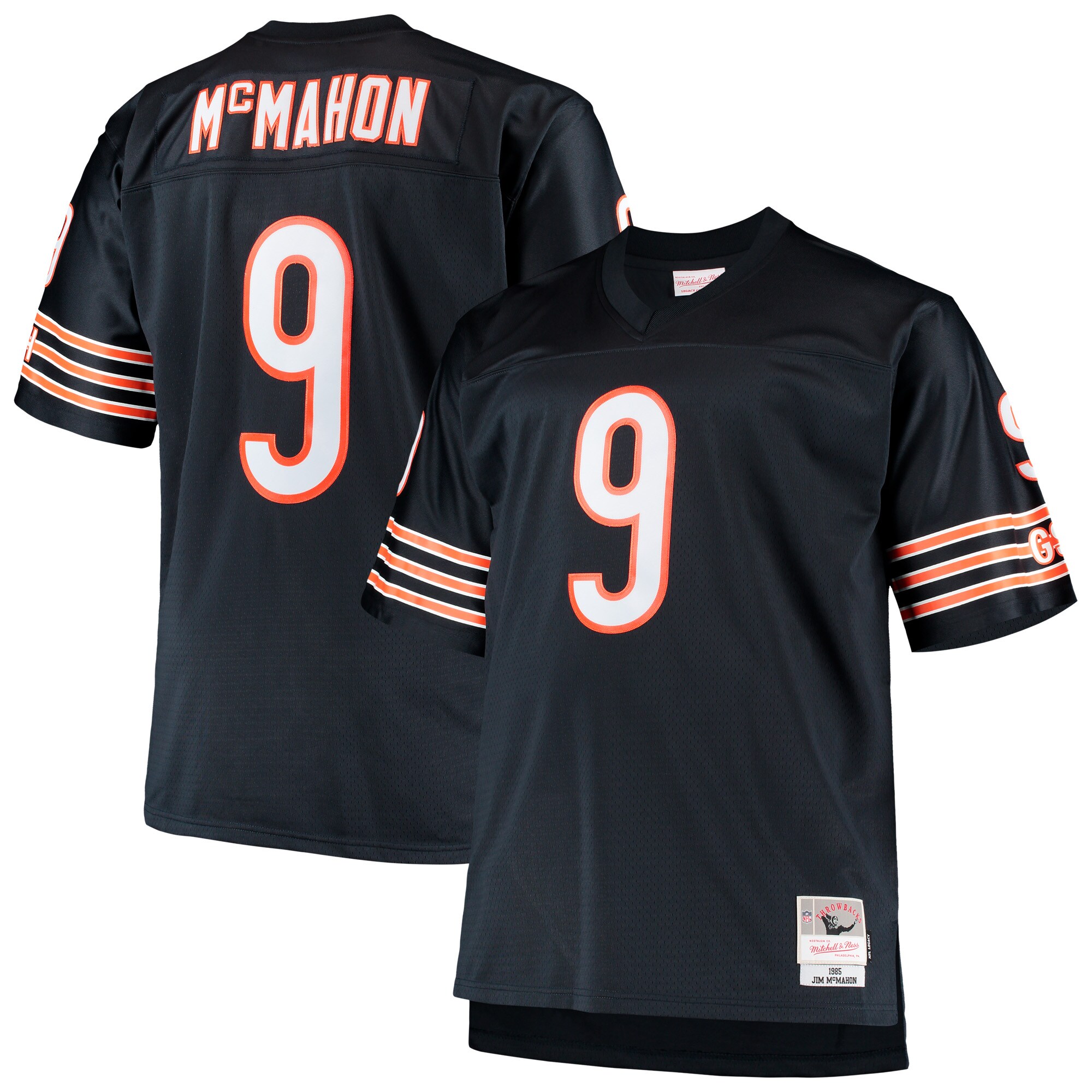 Jim McMahon Chicago Bears Mitchell & Ness Big & Tall 1985 Retired Player Replica Jersey - Navy cheap jerseys for sale - CheapJerseys.Shop