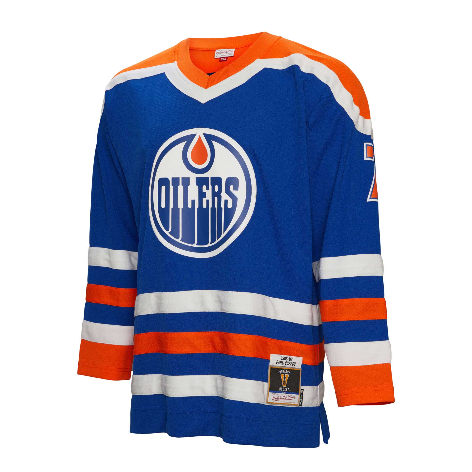 Paul Coffey Edmonton Oilers Mitchell & Ness 1986\/87 Blue Line Player Jersey - Royal cheap jerseys for sale - CheapJerseys.Shop