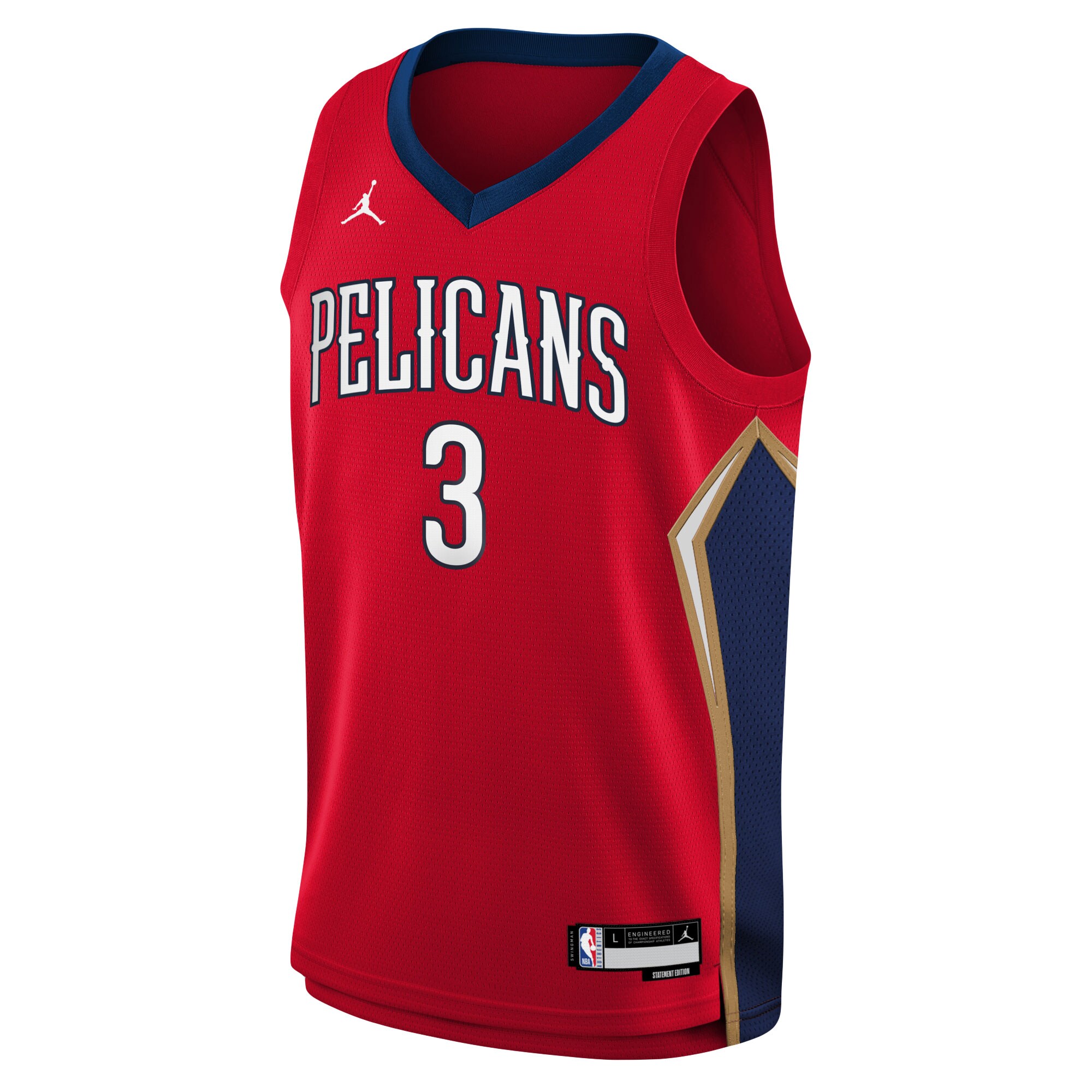 C.J. McCollum New Orleans Pelicans Jordan Brand Youth Swingman Jersey - Statement Edition - Red cheap jerseys for sale - CheapJerseys.Shop