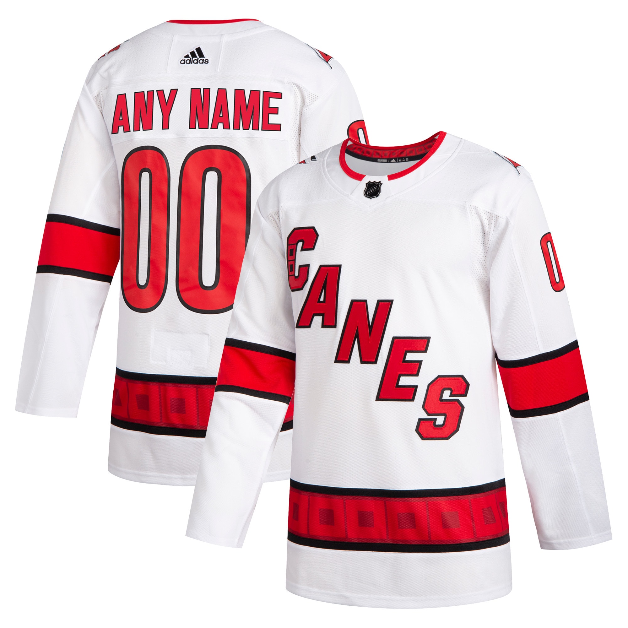 Carolina Hurricanes 2020\/21 Away Custom Authentic Jersey - White cheap jerseys for sale - CheapJerseys.Shop
