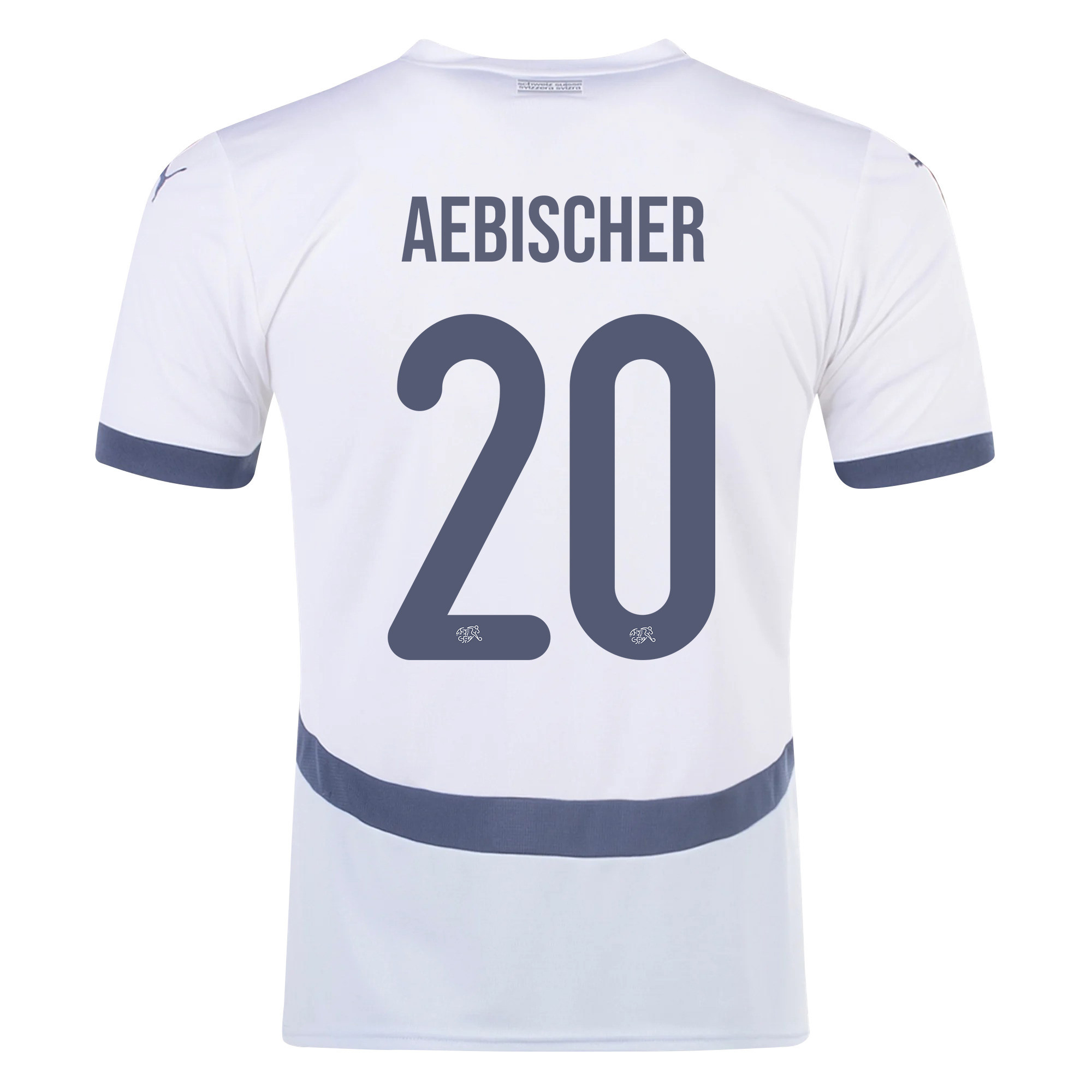 Michel Aebischer 20 Switzerland National Team 2024/25 Away Men Jersey - White cheap jerseys for sale - CheapJerseys.Shop
