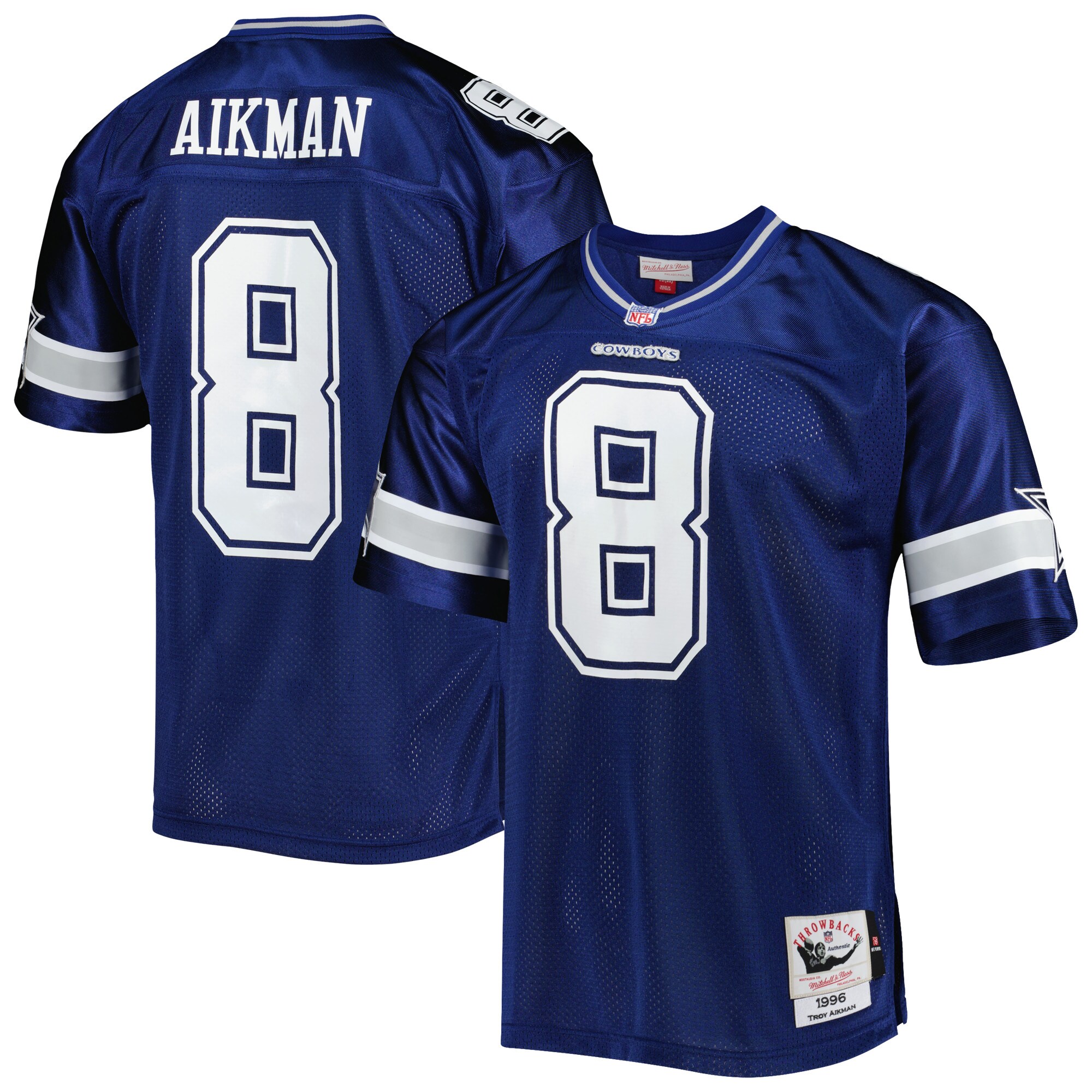 Troy Aikman Dallas Cowboys 1996 Mitchell & Ness Authentic Throwback Retired Player Jersey - Navy cheap jerseys for sale - CheapJerseys.Shop