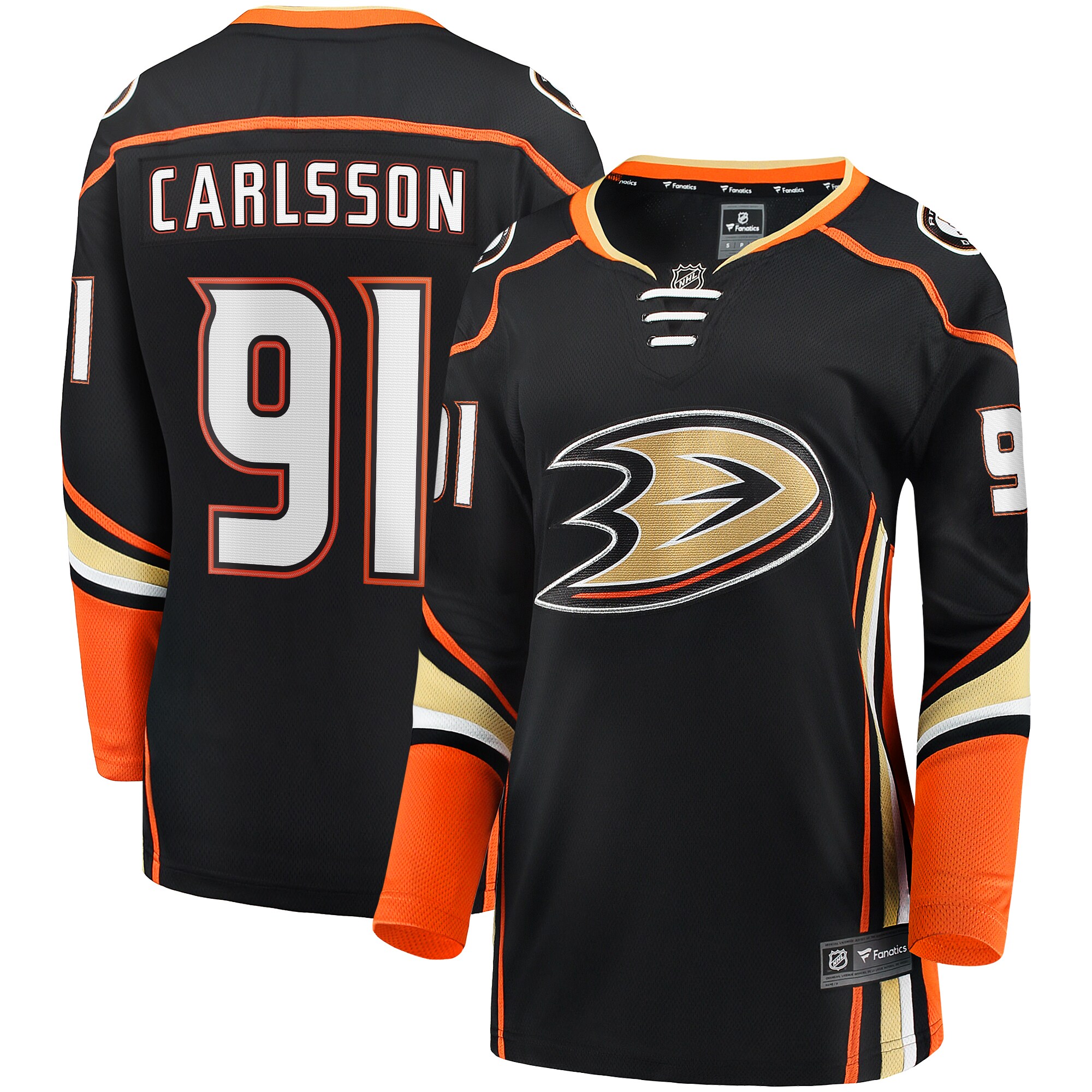 Leo Carlsson Anaheim Ducks Fanatics Women's Home Breakaway Player Jersey - Black cheap jerseys for sale - CheapJerseys.Shop