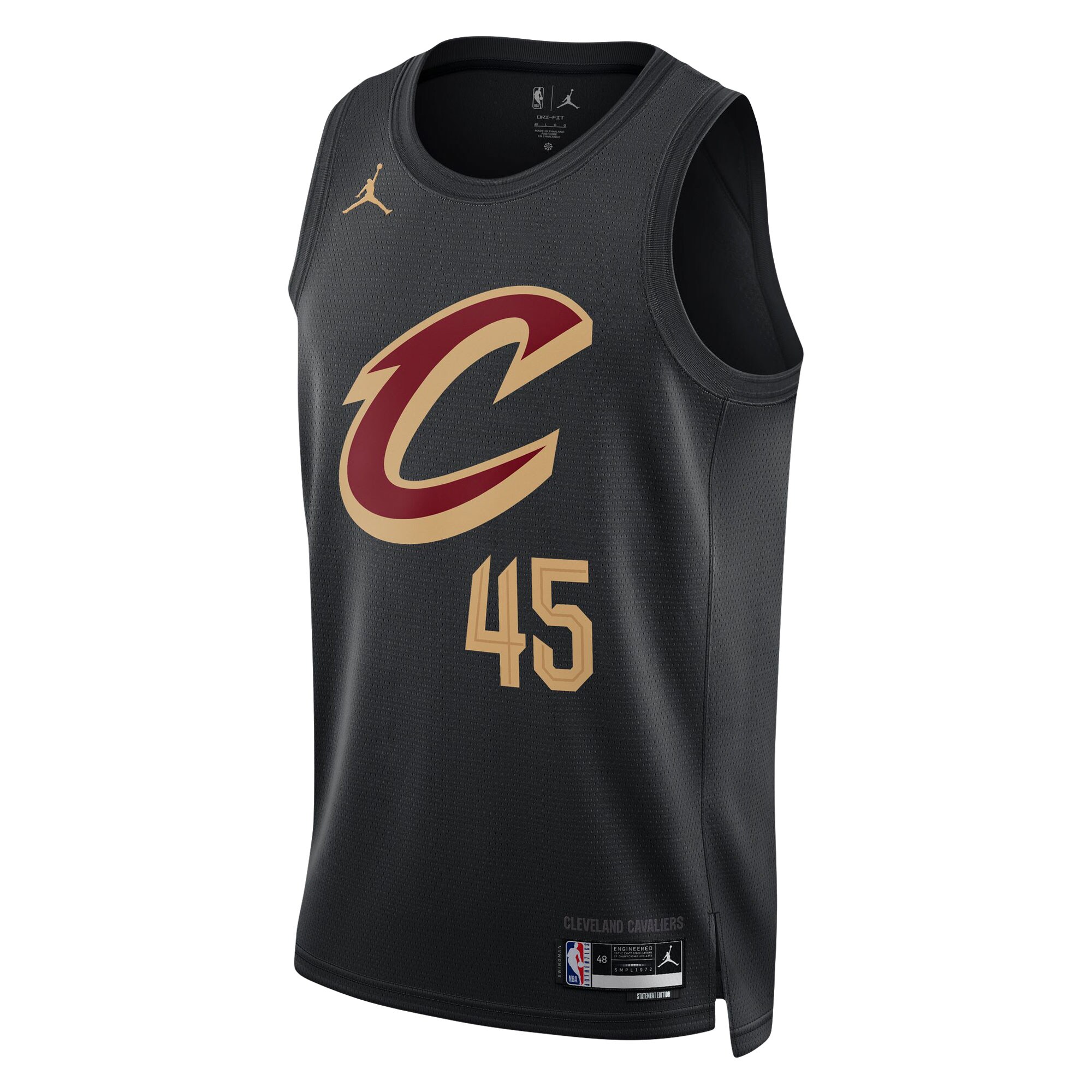 Donovan Mitchell Cleveland Cavaliers Jordan Brand Unisex Swingman Jersey - Statement Edition - Black cheap jerseys for sale - CheapJerseys.Shop