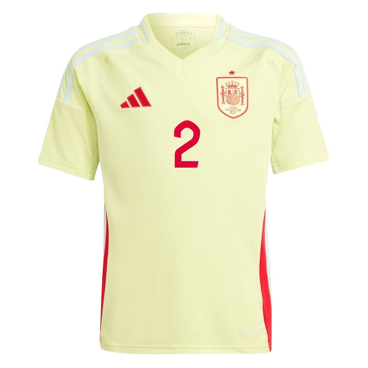 Alex Grimaldo 2 Spain National Team 2024 Away YOUTH Jersey - Yellow cheap jerseys for sale - CheapJerseys.Shop
