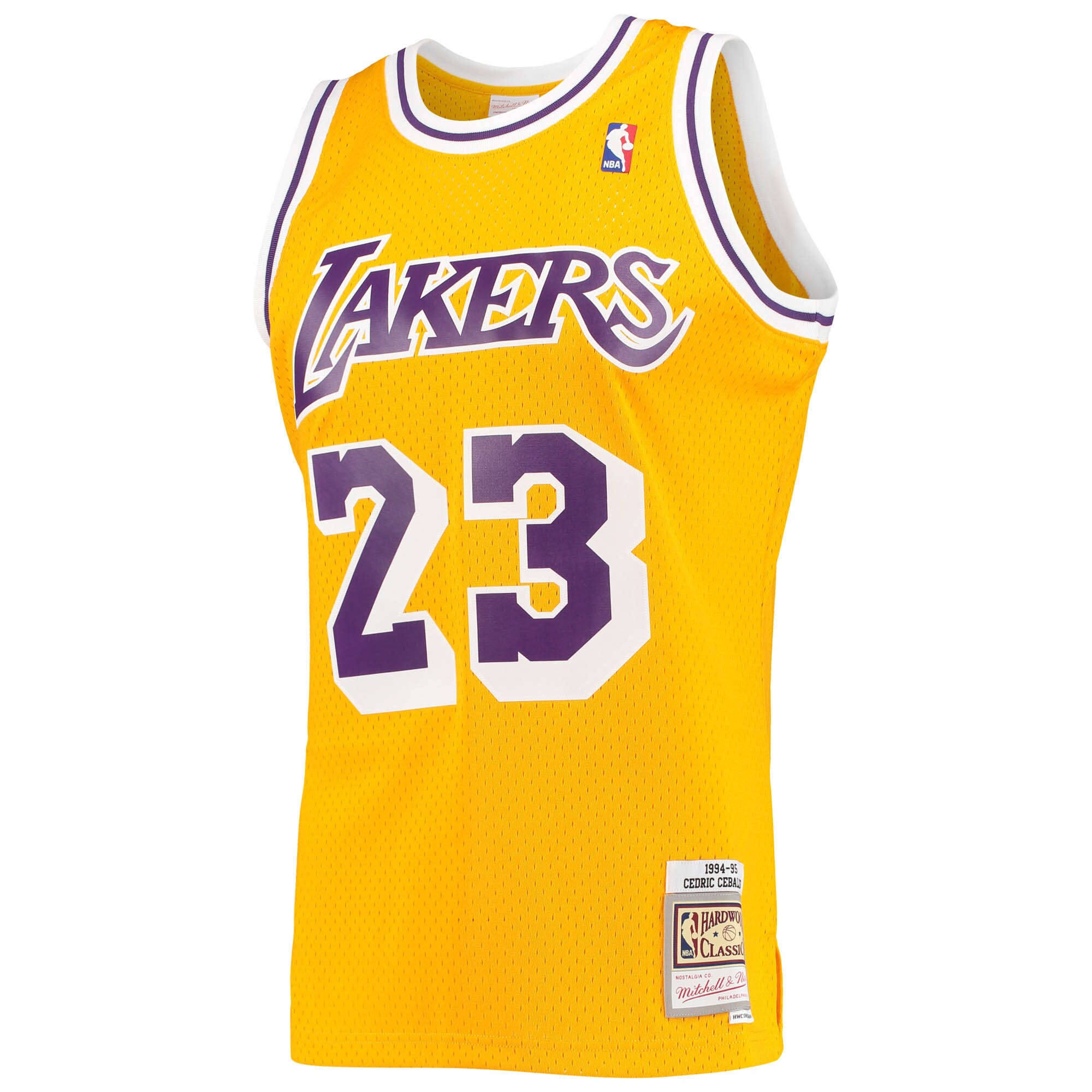 Cedric Ceballos Los Angeles Lakers Mitchell & Ness 1994\/95 Hardwood Classics Swingman Jersey - Gold cheap jerseys for sale - CheapJerseys.Shop