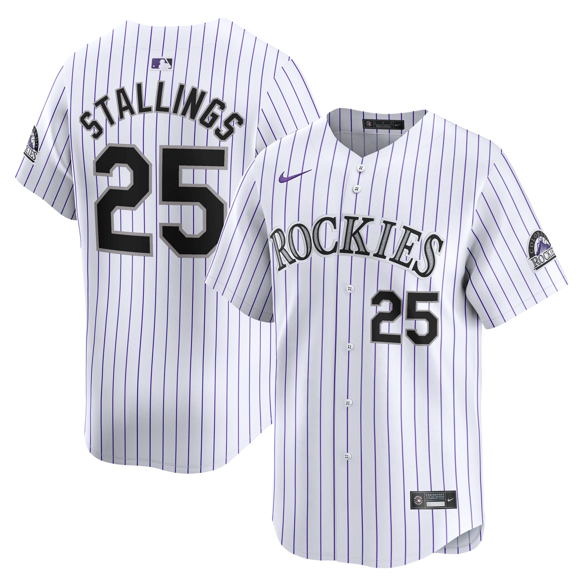 Jacob Stallings Colorado Rockies Home Limited Player Jersey - White cheap jerseys for sale - CheapJerseys.Shop