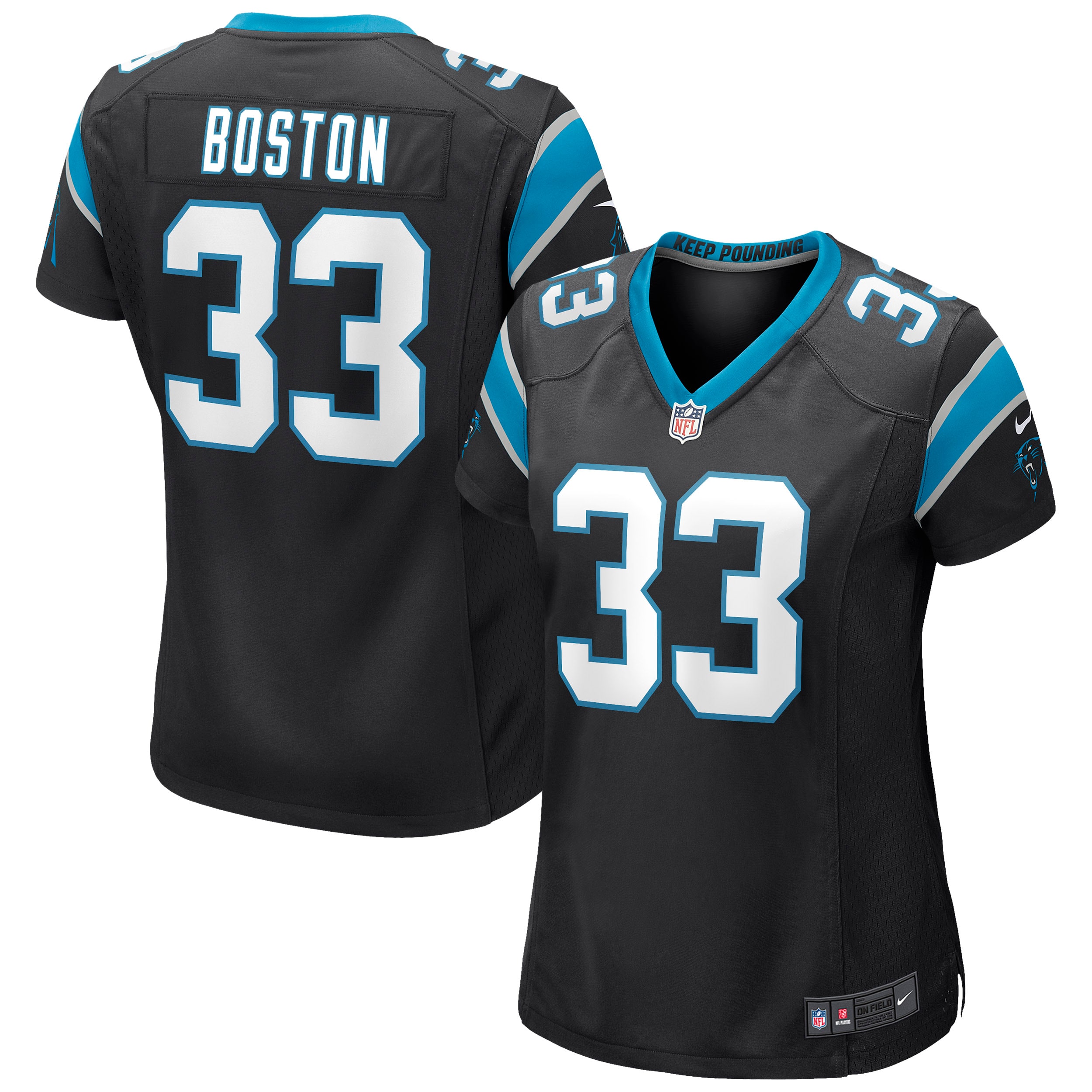 Tre Boston Carolina Panthers Women's Game Jersey - Black cheap jerseys for sale - CheapJerseys.Shop
