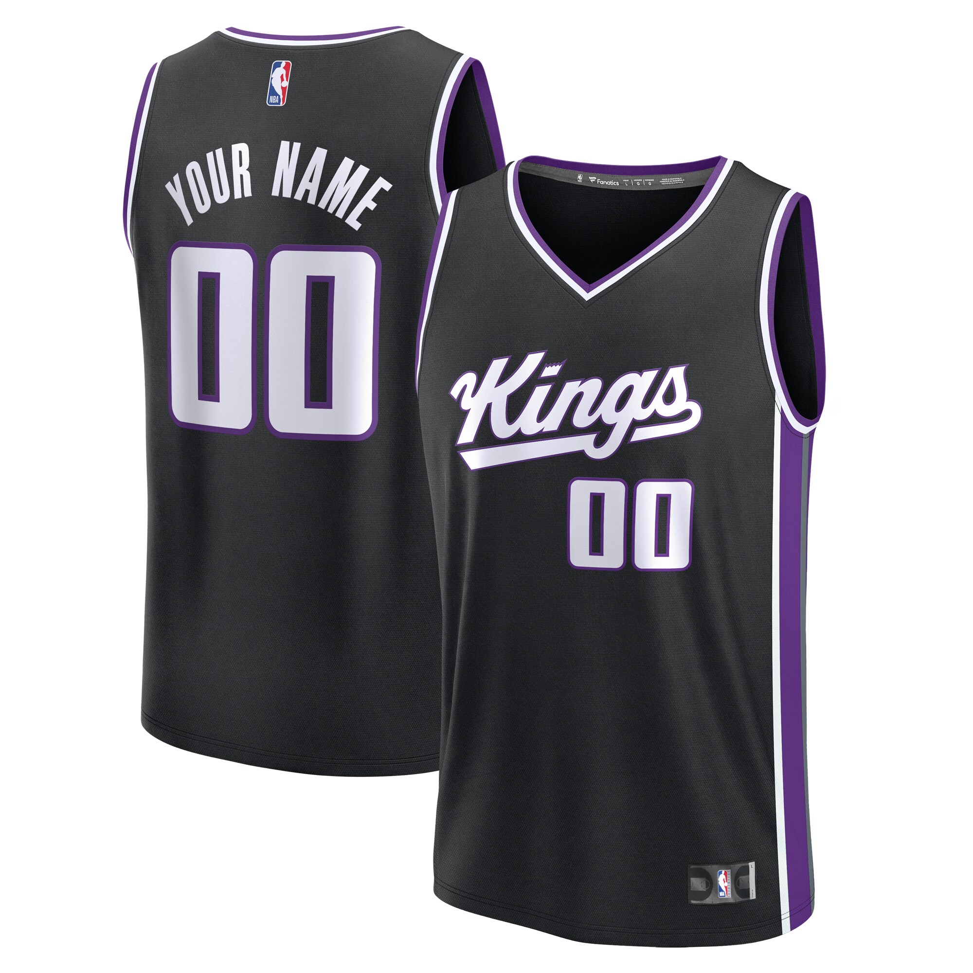 Sacramento Kings Fanatics Custom Fast Break Jersey - Black - Icon Edition cheap jerseys for sale - CheapJerseys.Shop
