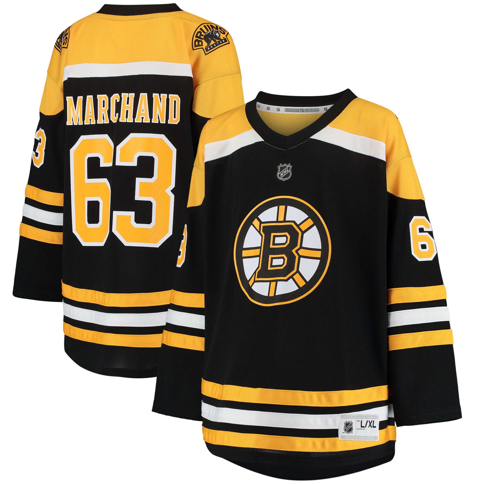 Brad Marchand Boston Bruins Youth Home Replica Player Jersey - Black cheap jerseys for sale - CheapJerseys.Shop