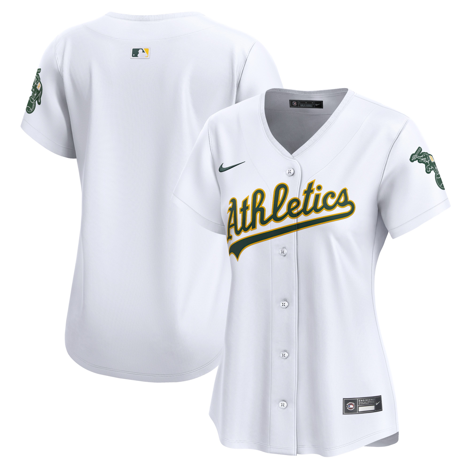 Oakland Athletics Women's Home Limited Jersey - White cheap jerseys for sale - CheapJerseys.Shop