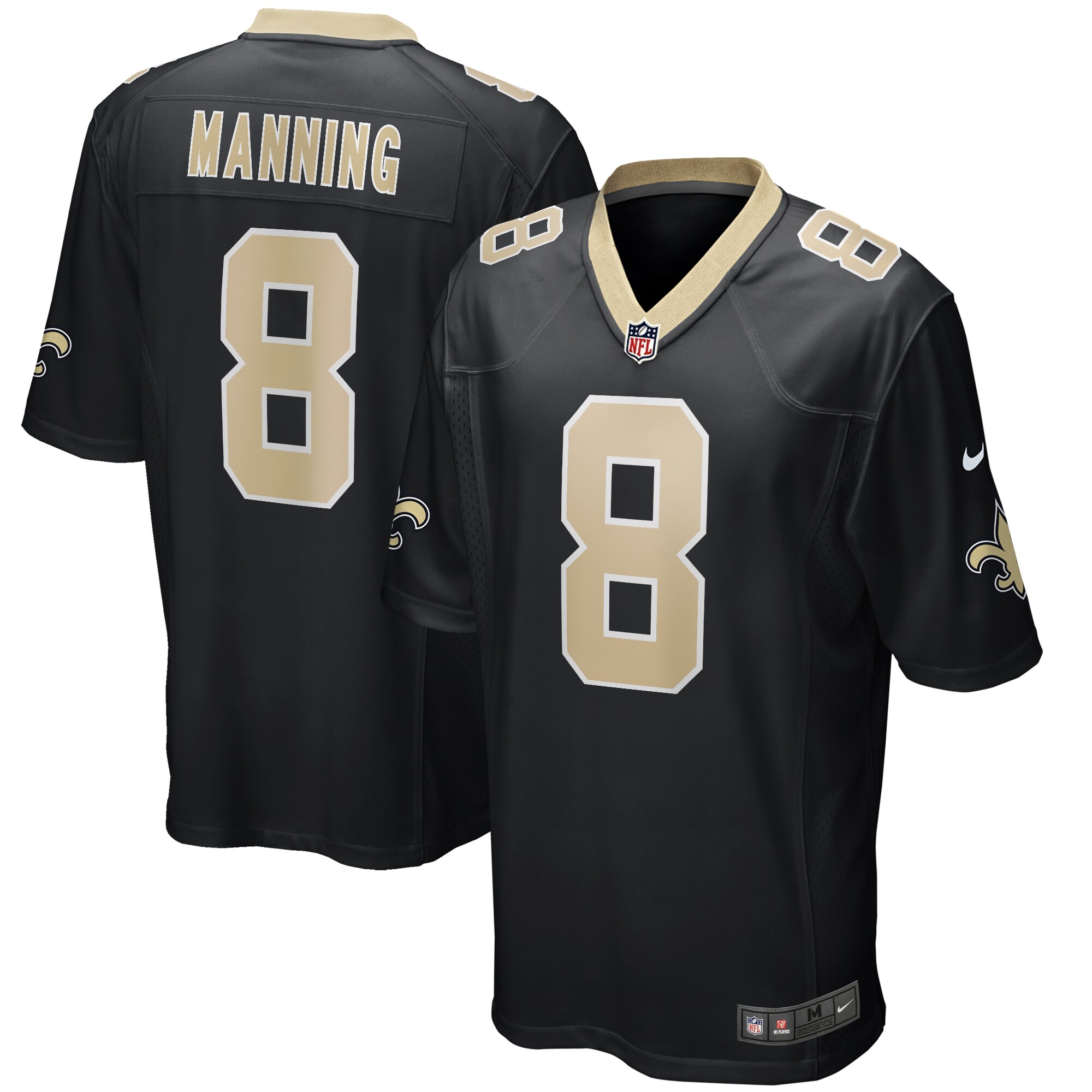 Archie Manning New Orleans Saints Game Retired Player Jersey - Black cheap jerseys for sale - CheapJerseys.Shop