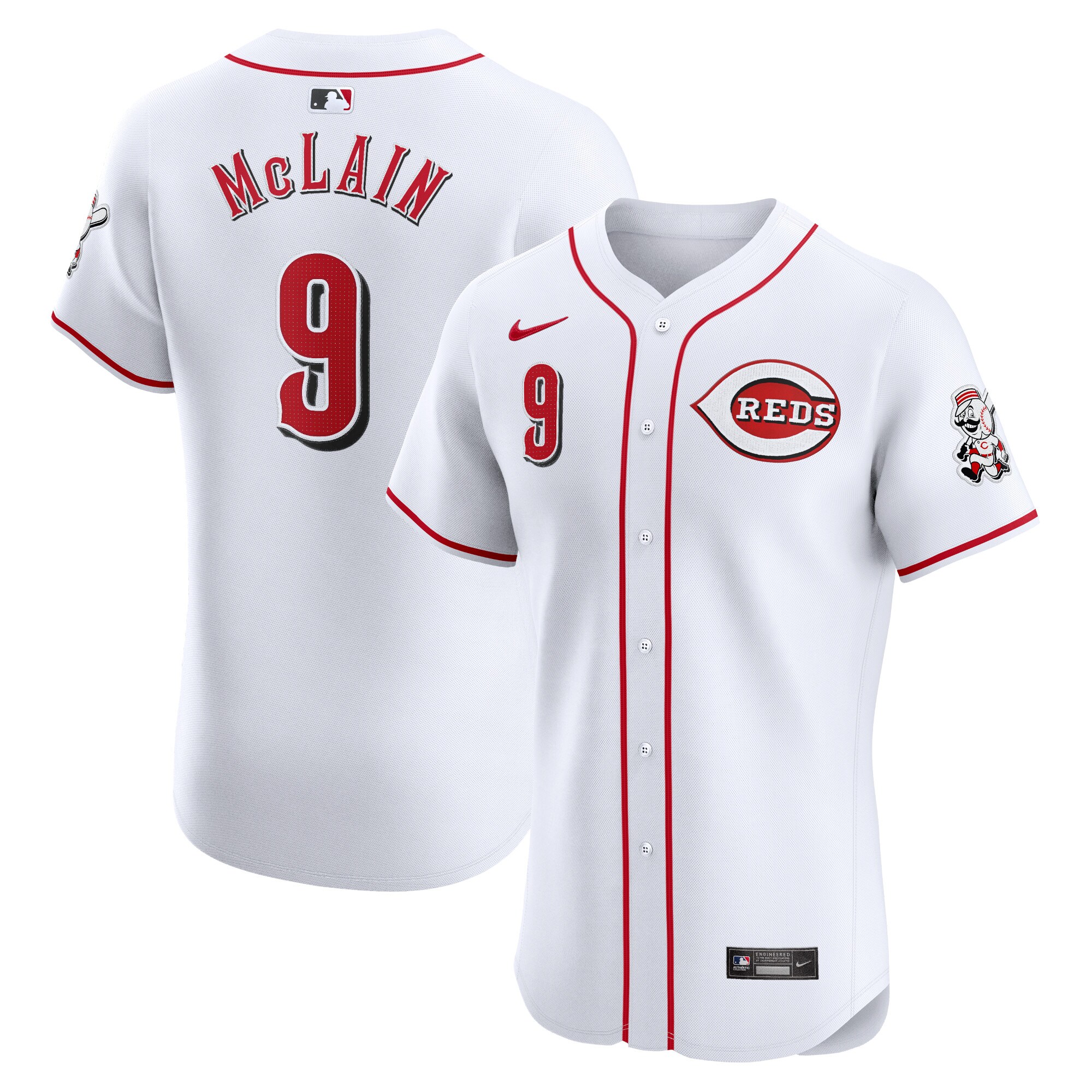 Matt McLain Cincinnati Reds Home Elite Player Jersey - White cheap jerseys for sale - CheapJerseys.Shop