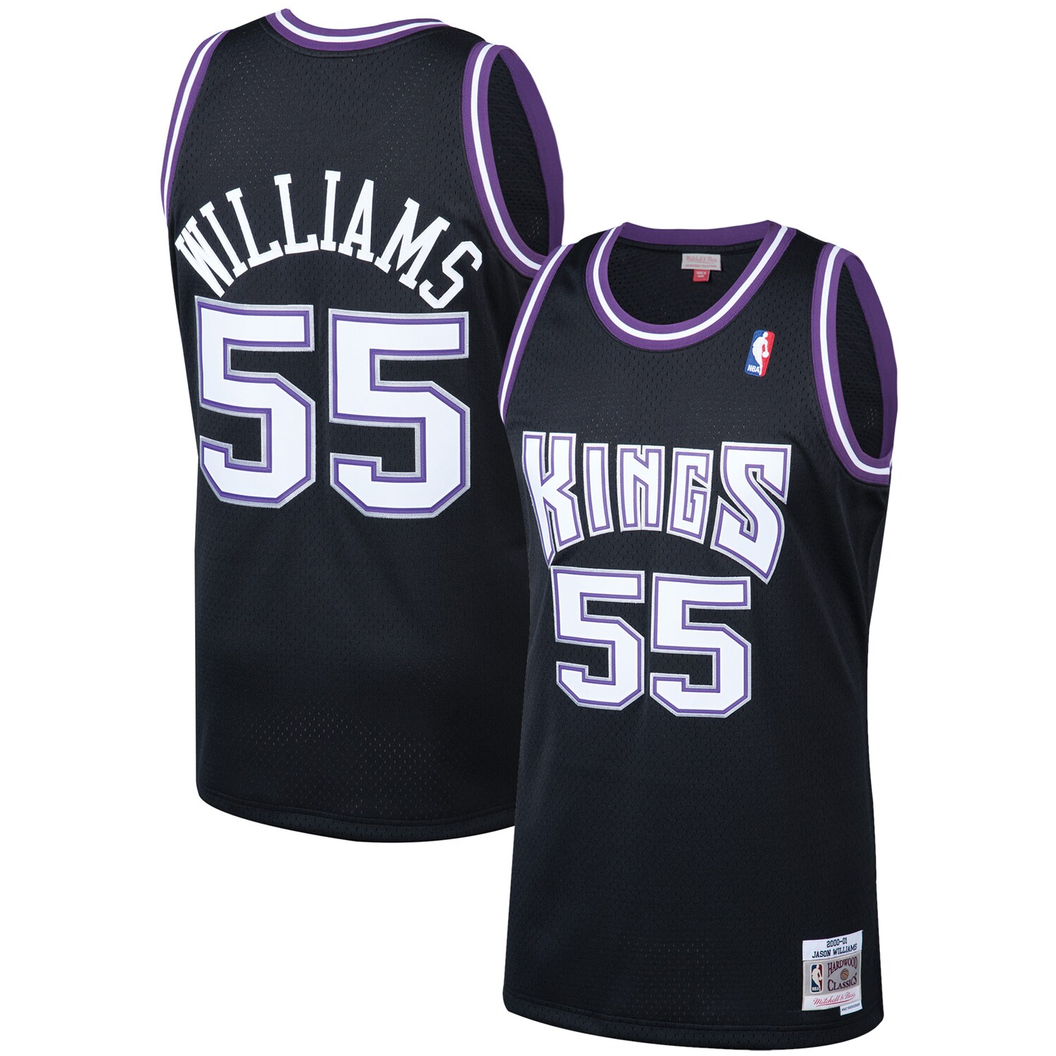 Jason Williams Sacramento Kings Mitchell & Ness 2000\/01 Hardwood Classics Swingman Jersey - Black cheap jerseys for sale - CheapJerseys.Shop