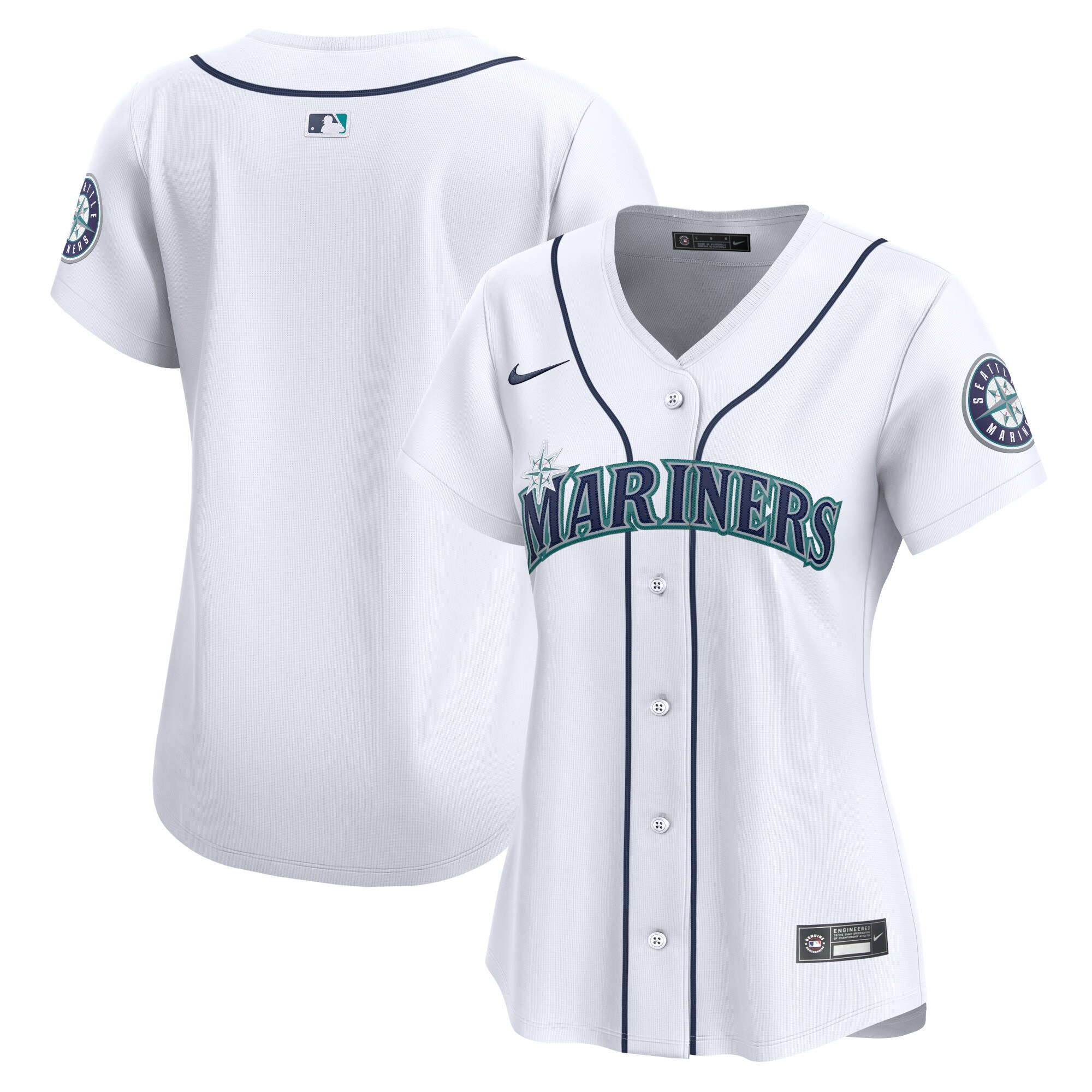 Seattle Mariners Women's Home Limited Jersey - White cheap jerseys for sale - CheapJerseys.Shop