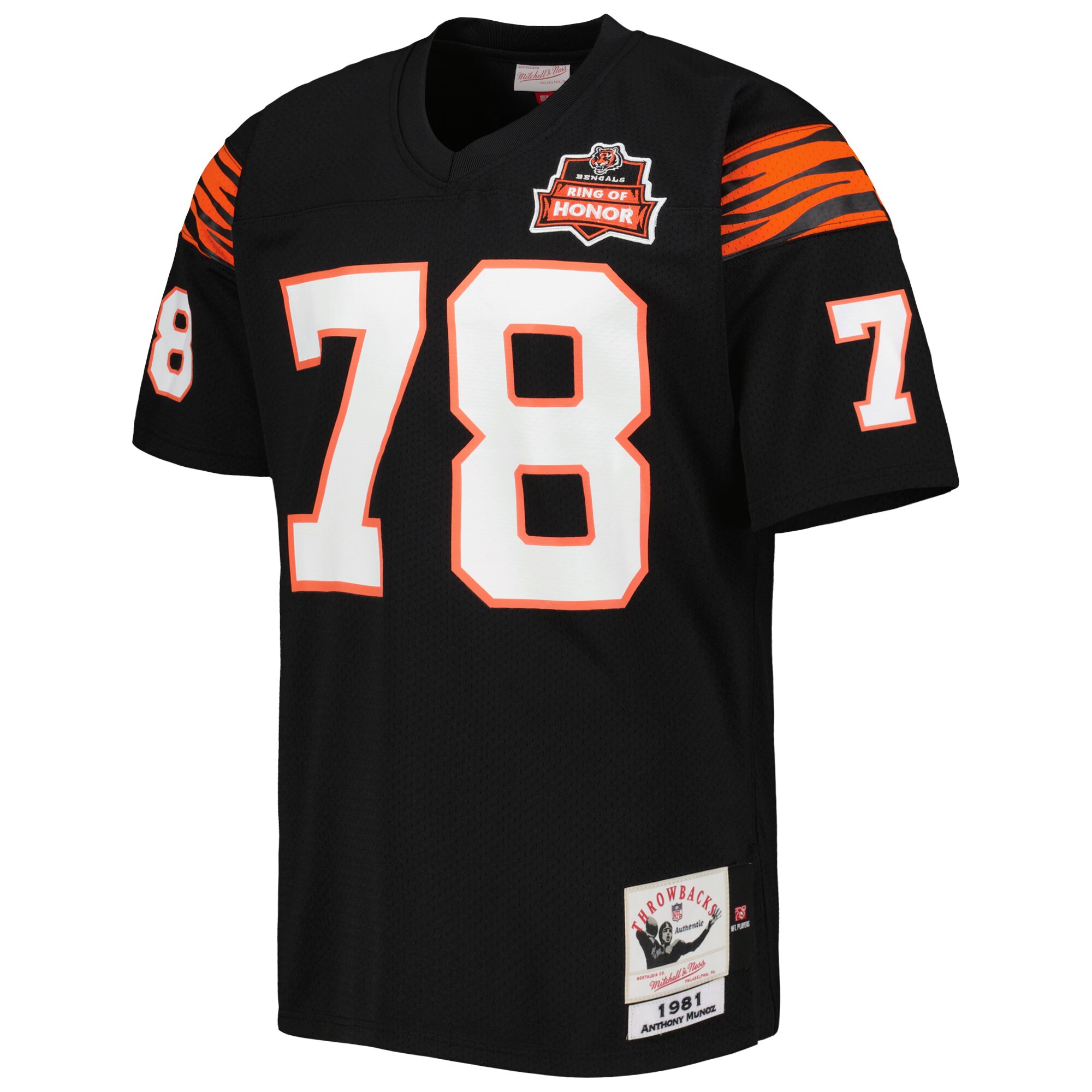 Anthony Mu\u00c3\u0192\u00c2\u00b1oz Cincinnati Bengals Mitchell & Ness Authentic Throwback Retired Player Jersey - Black cheap jerseys for sale - CheapJerseys.Shop