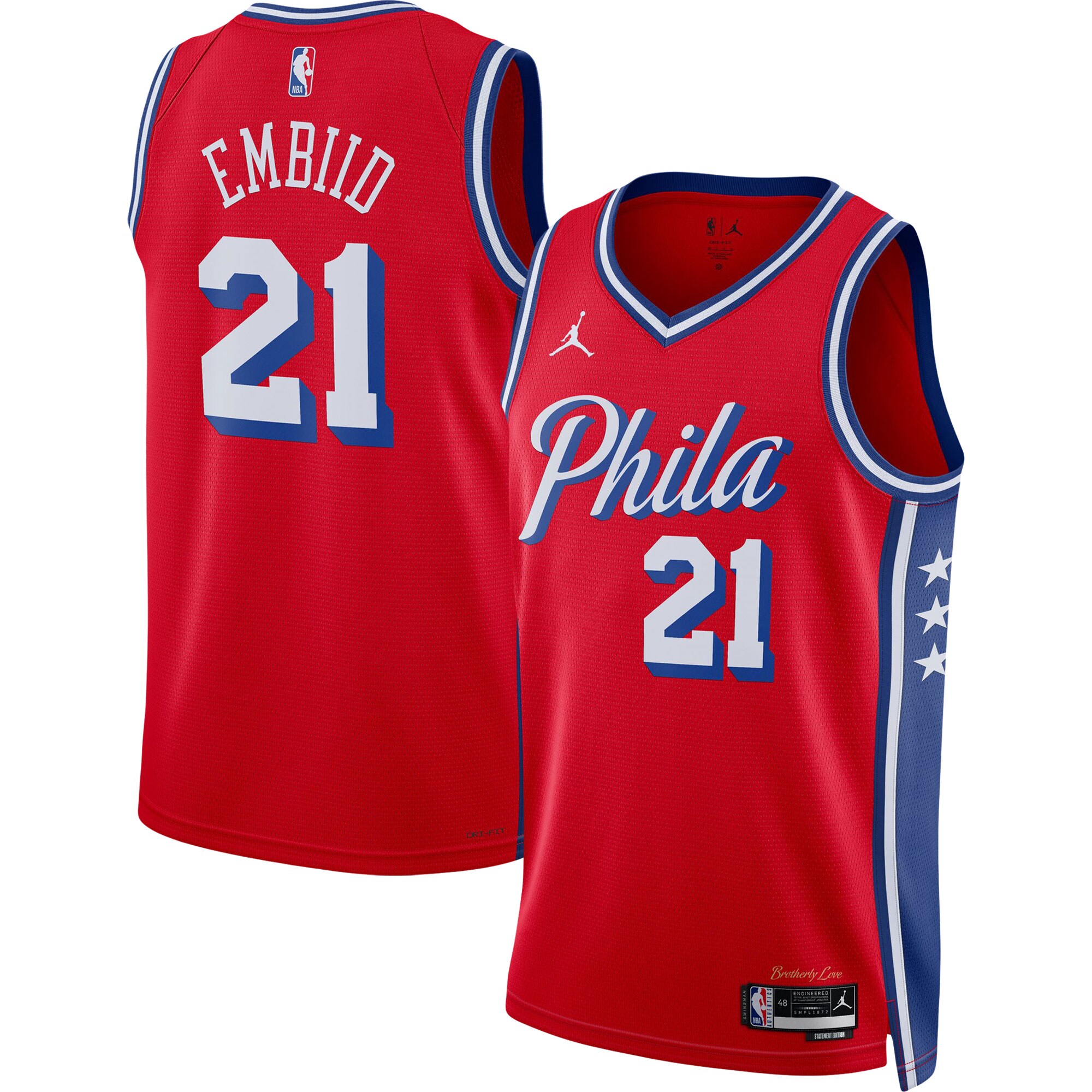 Joel Embiid Philadelphia 76ers Jordan Brand Unisex Swingman Jersey - Statement Edition - Red cheap jerseys for sale - CheapJerseys.Shop