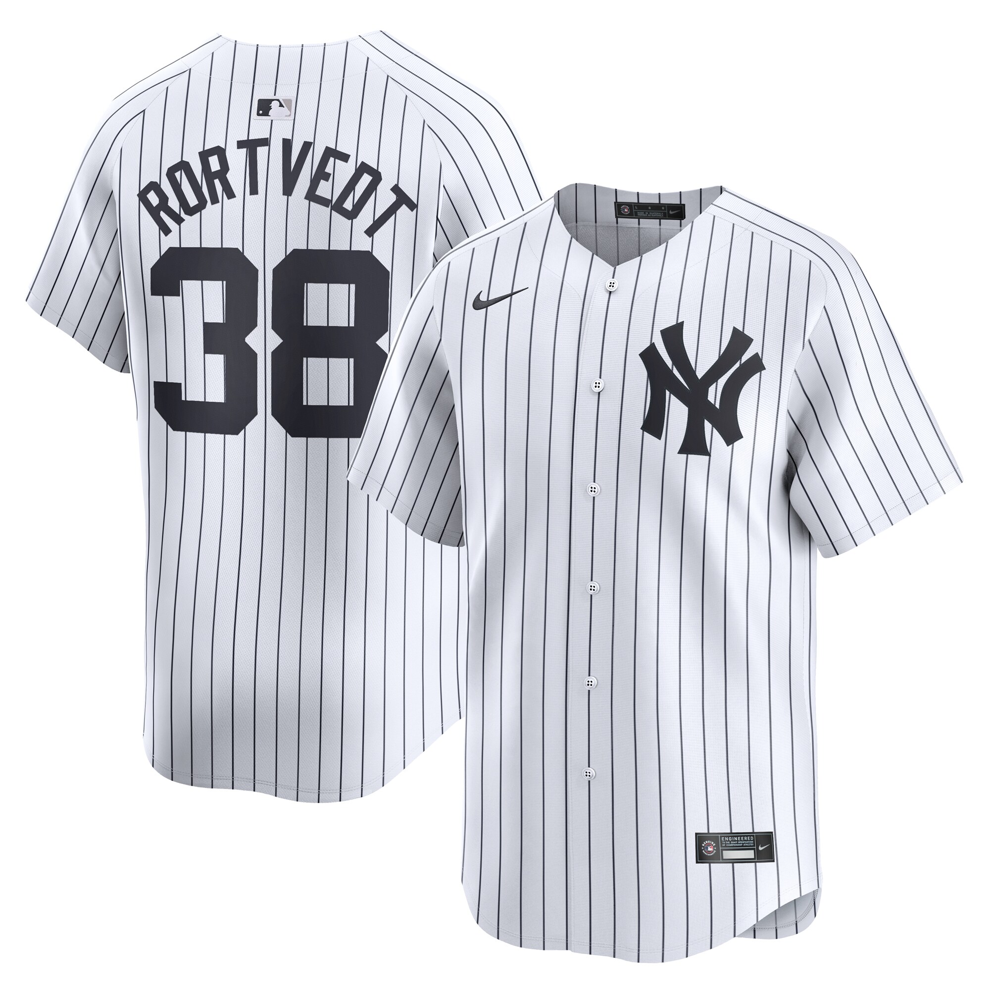 Ben Rortvedt New York Yankees Home Limited Player Jersey - White cheap jerseys for sale - CheapJerseys.Shop