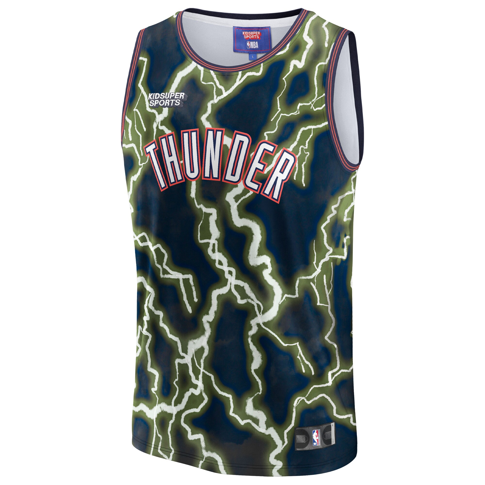 Oklahoma City Thunder & KidSuper Studios by Fanatics Unisex Hometown Jersey - Black cheap jerseys for sale - CheapJerseys.Shop