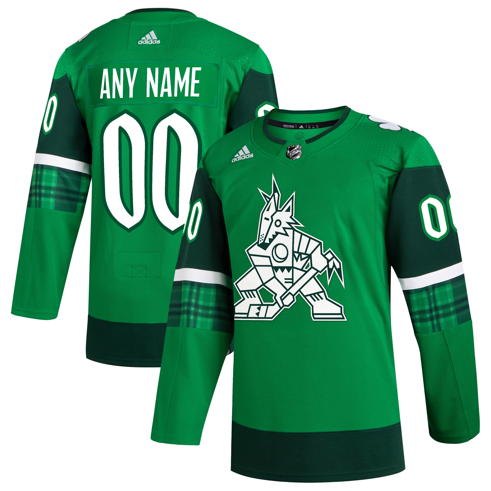 Arizona Coyotes St. Patrick's Day Authentic Custom Jersey - Kelly Green cheap jerseys for sale - CheapJerseys.Shop