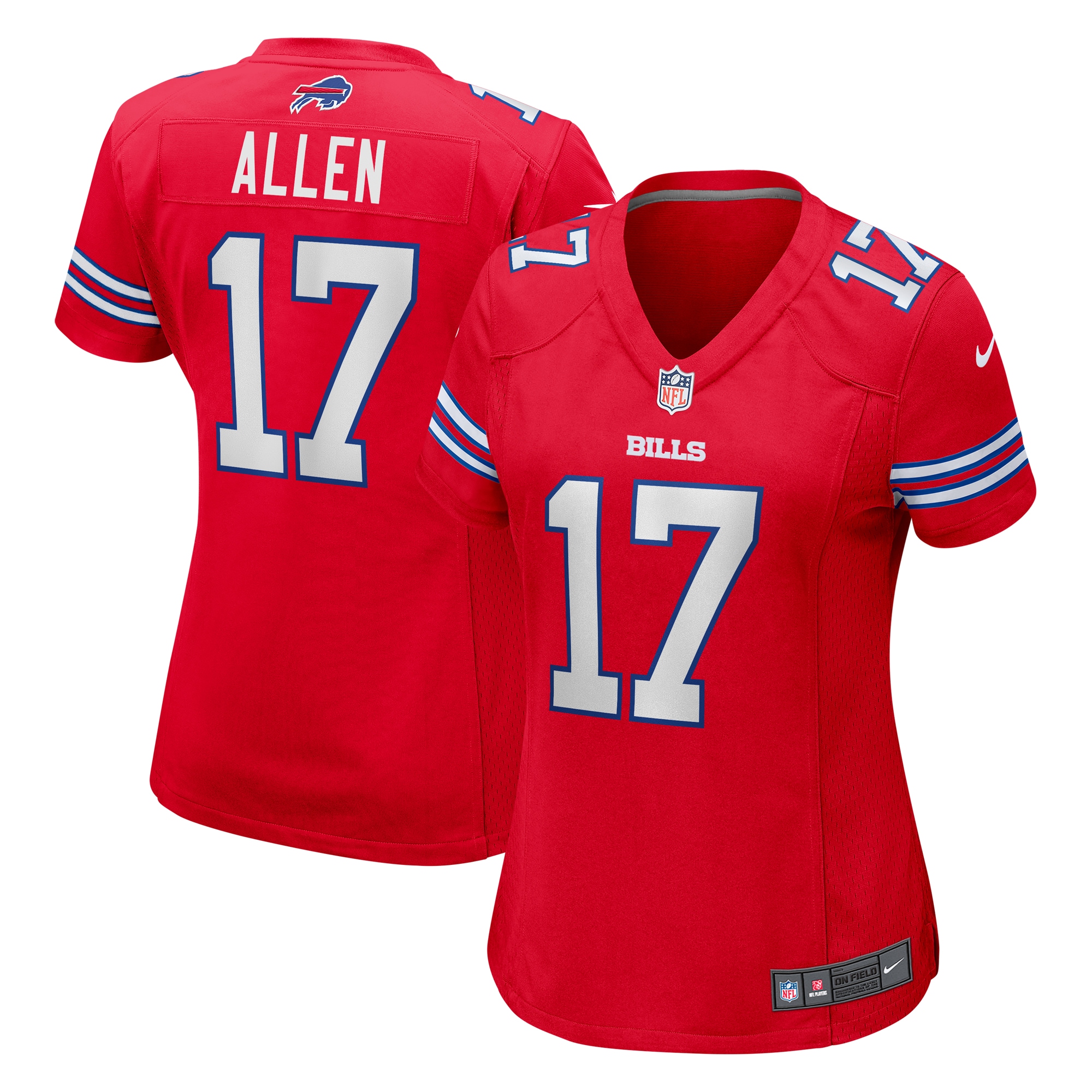 Josh Allen Buffalo Bills Women's Player Jersey - Red cheap jerseys for sale - CheapJerseys.Shop