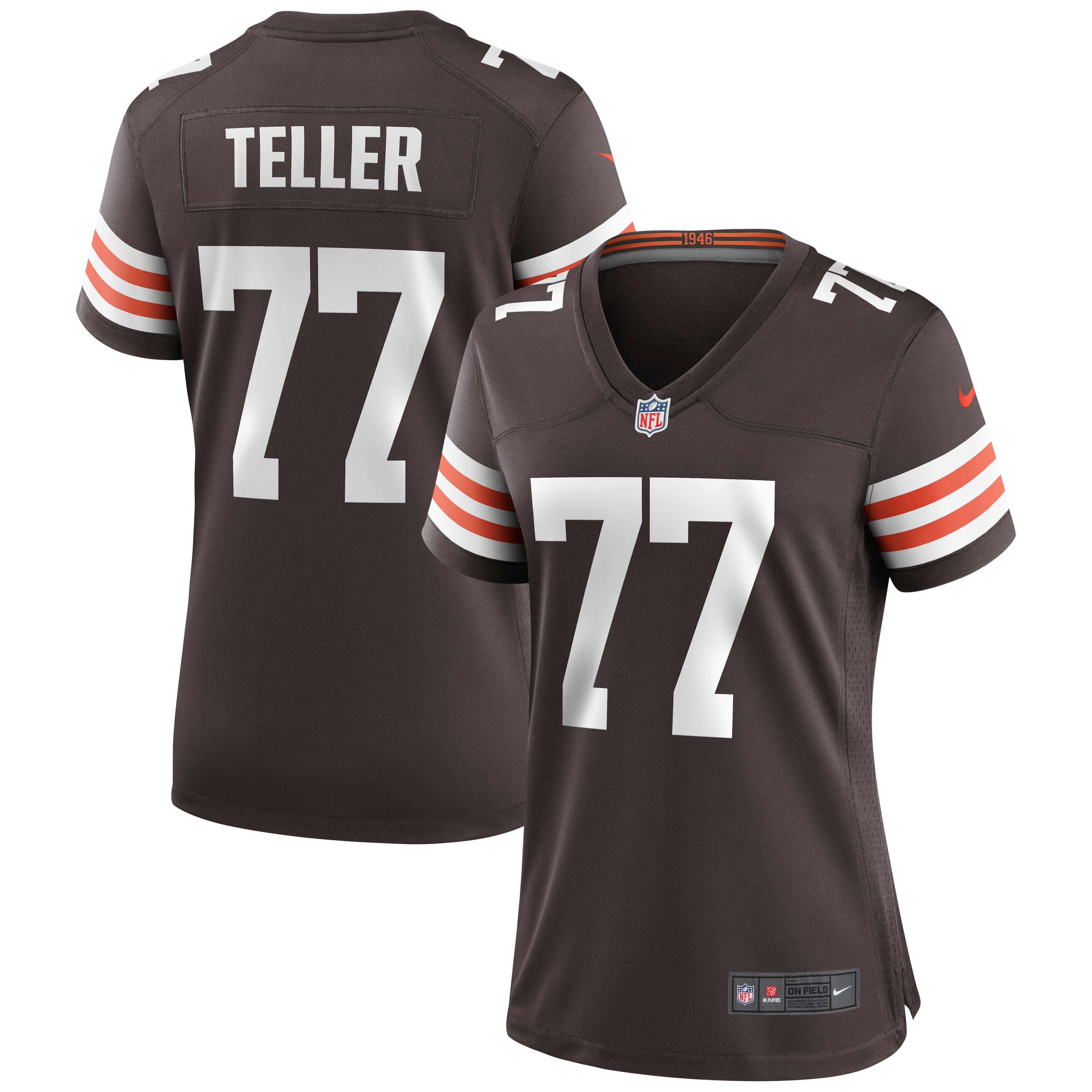 Wyatt Teller Cleveland Browns Women's Game Jersey - Brown cheap jerseys for sale - CheapJerseys.Shop