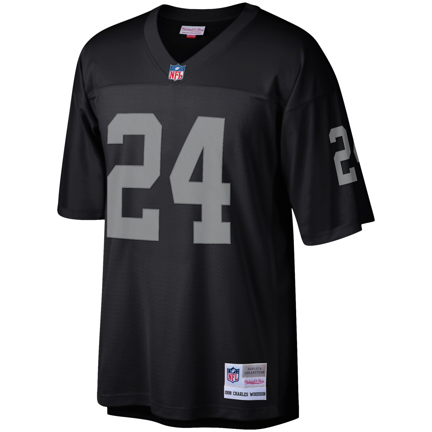 Charles Woodson Las Vegas Raiders Mitchell & Ness Legacy Replica Jersey - Black cheap jerseys for sale - CheapJerseys.Shop