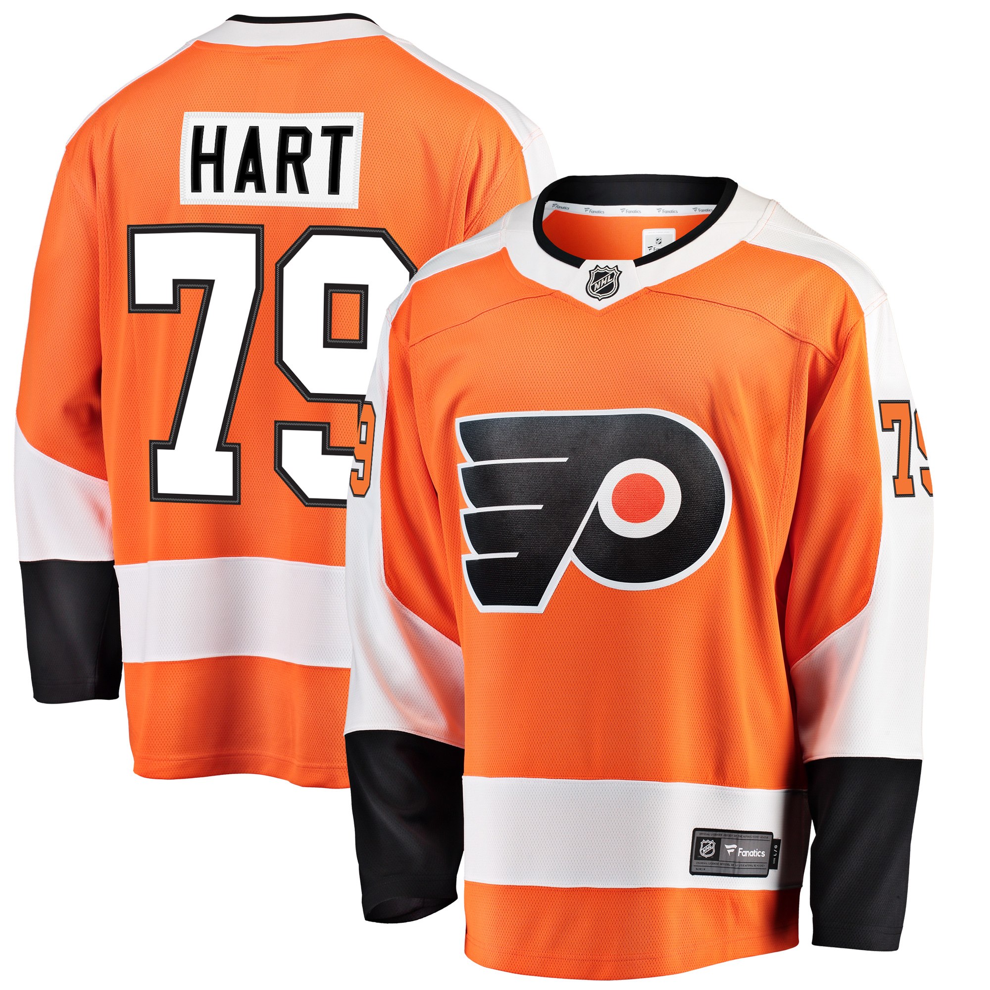 Carter Hart Philadelphia Flyers Fanatics Home Premier Breakaway Player Jersey - Orange cheap jerseys for sale - CheapJerseys.Shop