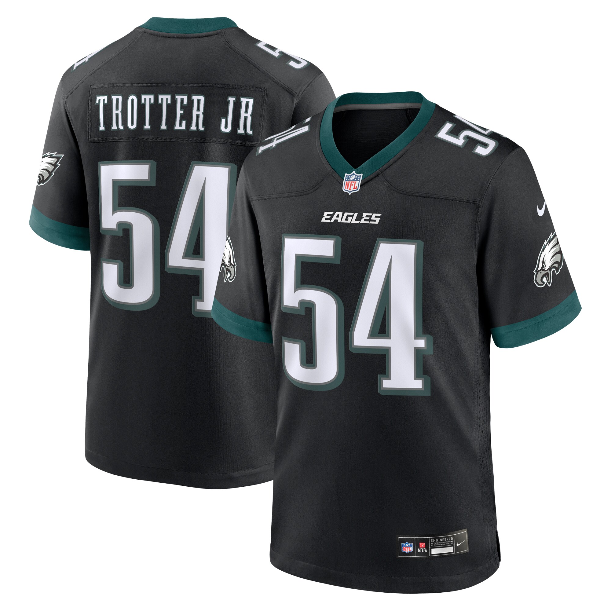 Jeremiah Trotter Jr. Philadelphia Eagles Alternate 2024 Draft Game Jersey - Black cheap jerseys for sale - CheapJerseys.Shop