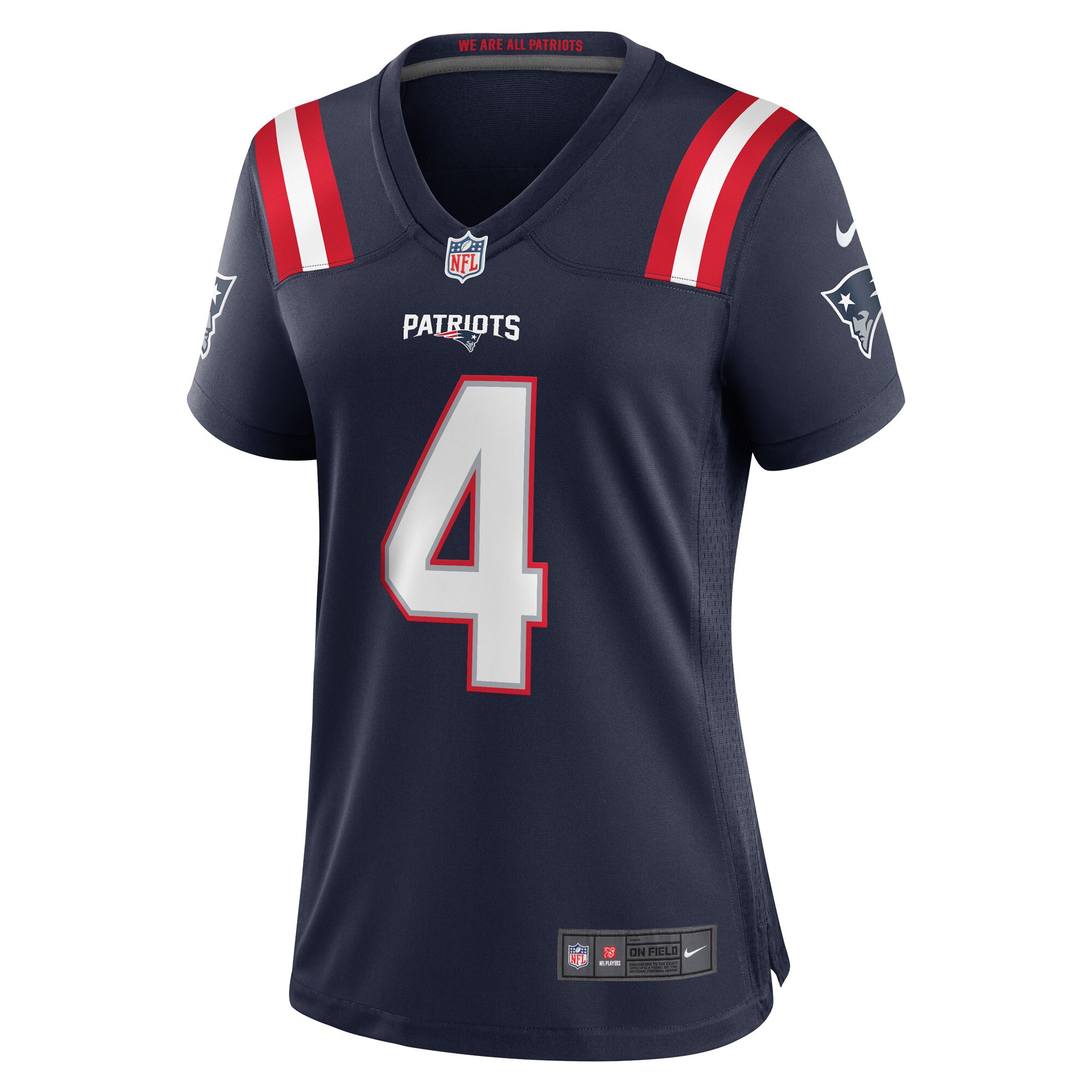 Bailey Zappe New England Patriots Women's Game Player Jersey - Navy cheap jerseys for sale - CheapJerseys.Shop