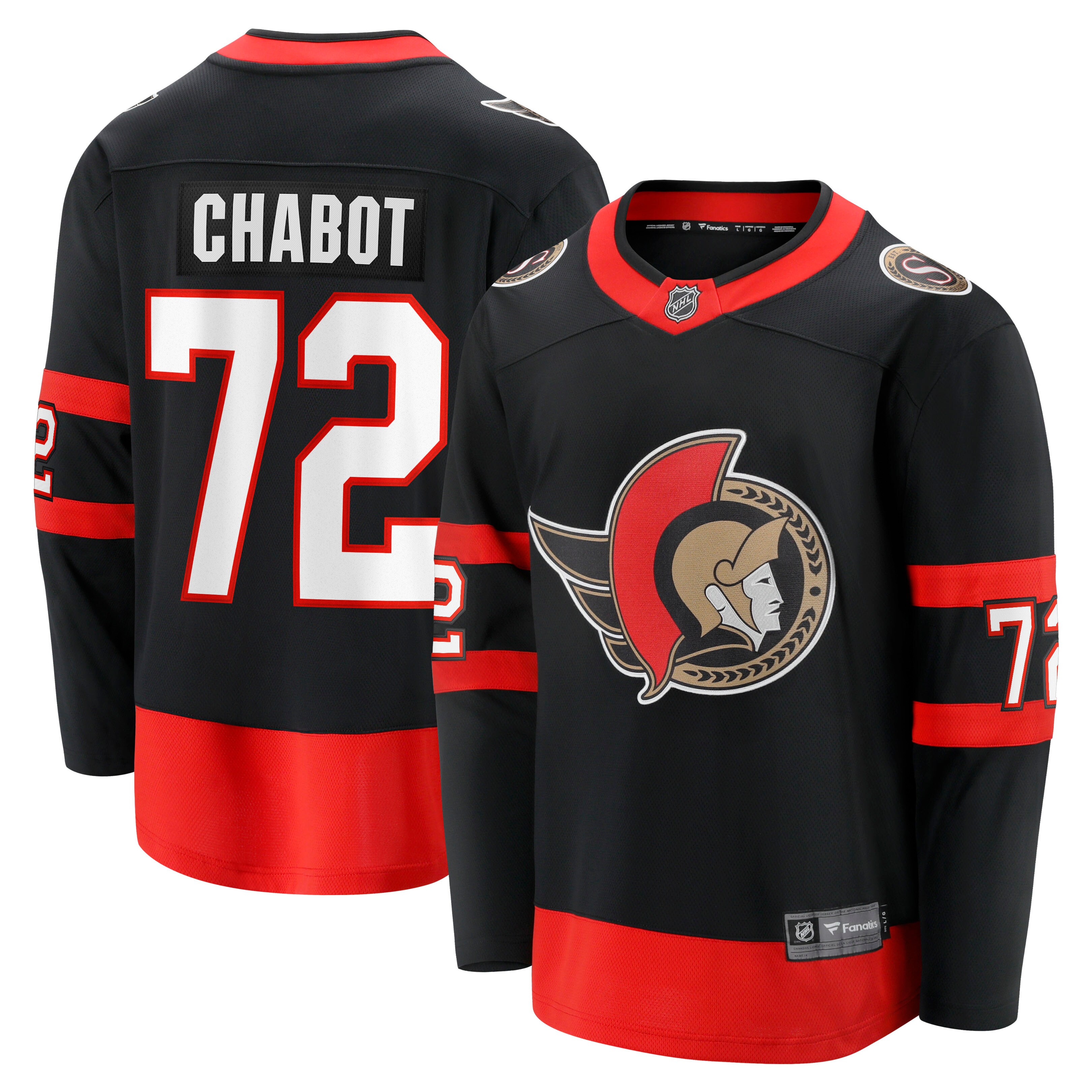 Thomas Chabot Ottawa Senators Fanatics Home Breakaway Jersey - Black cheap jerseys for sale - CheapJerseys.Shop