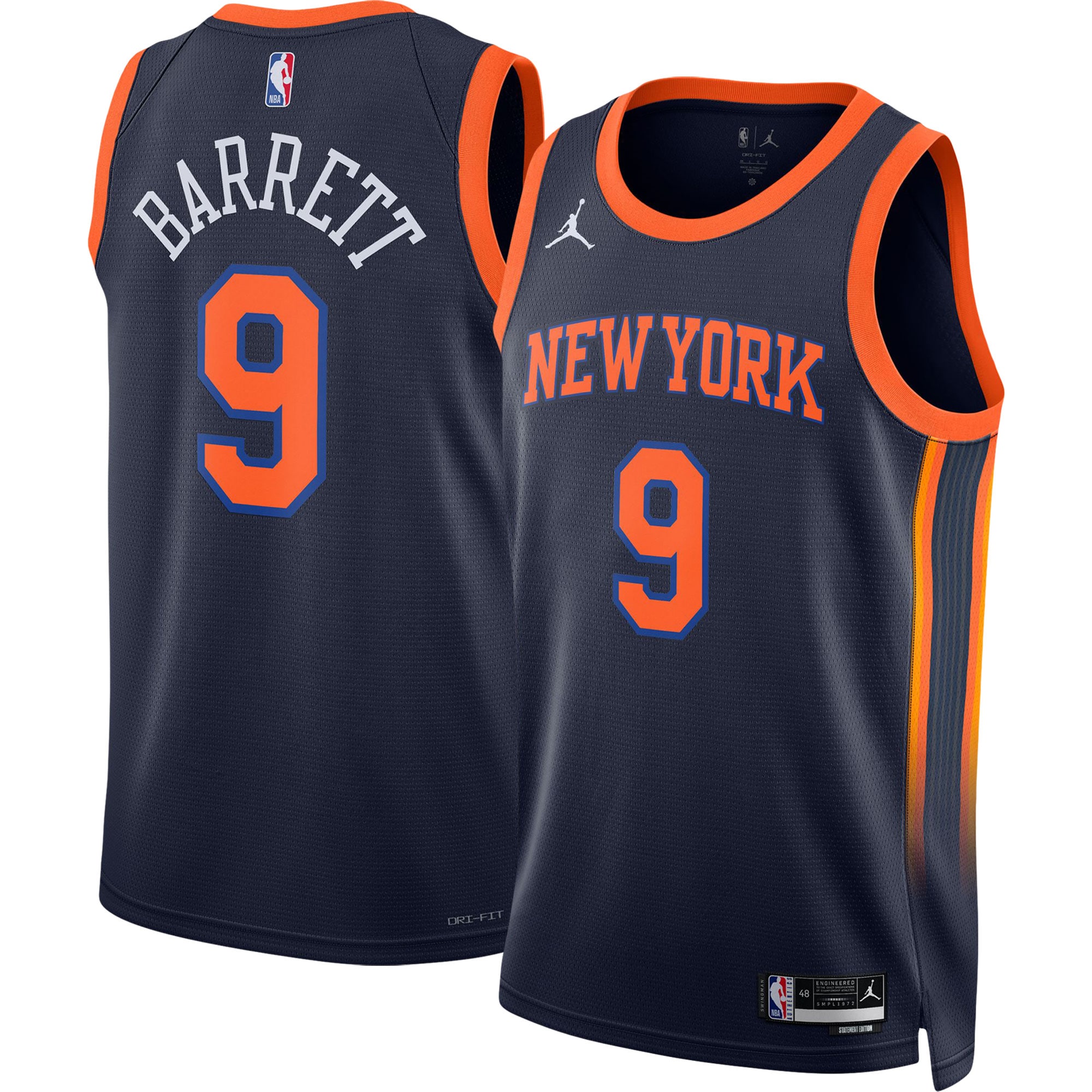 RJ Barrett New York Knicks Jordan Brand Unisex Swingman Jersey - Statement Edition - Navy cheap jerseys for sale - CheapJerseys.Shop
