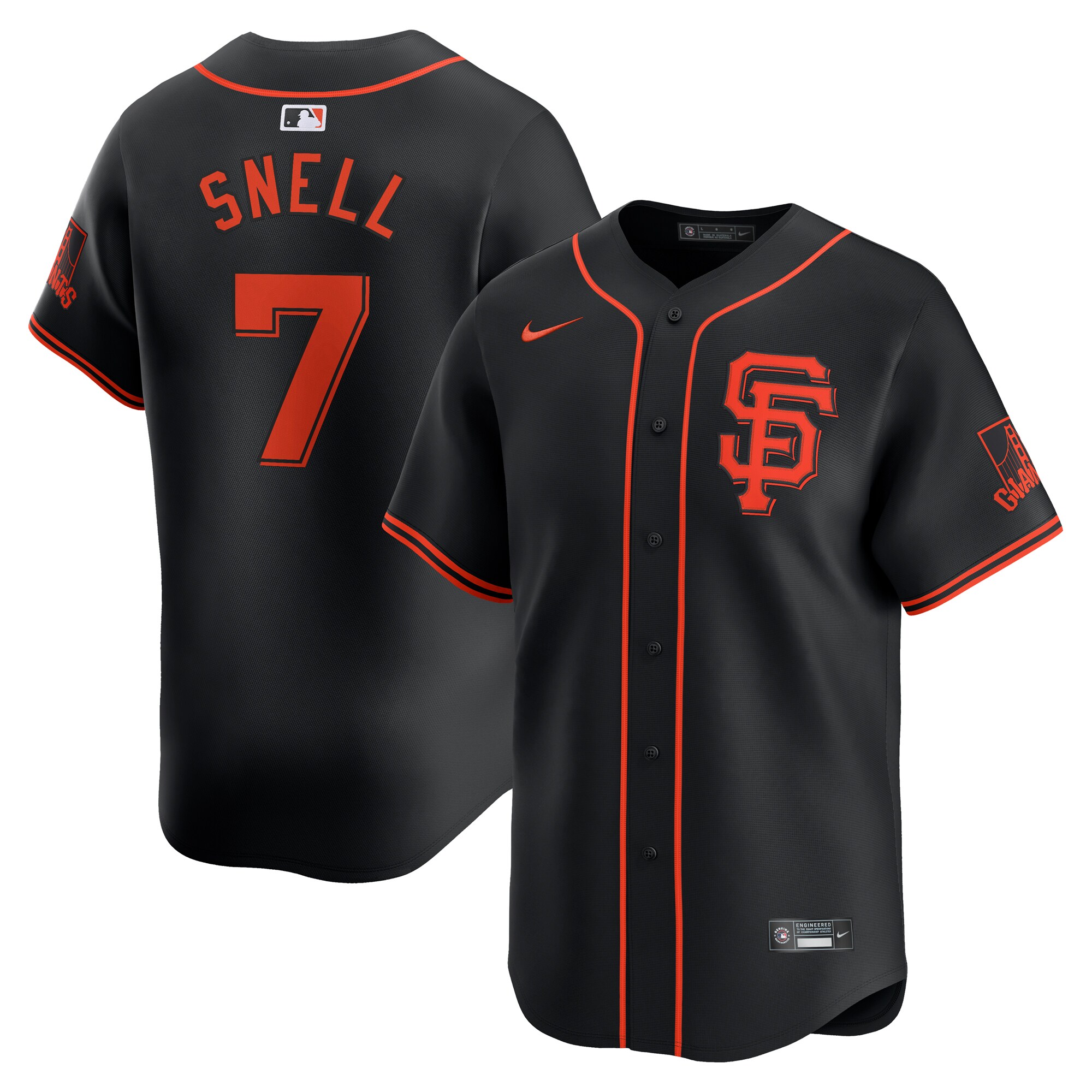 Blake Snell San Francisco Giants Alternate Limited Jersey - Black cheap jerseys for sale - CheapJerseys.Shop