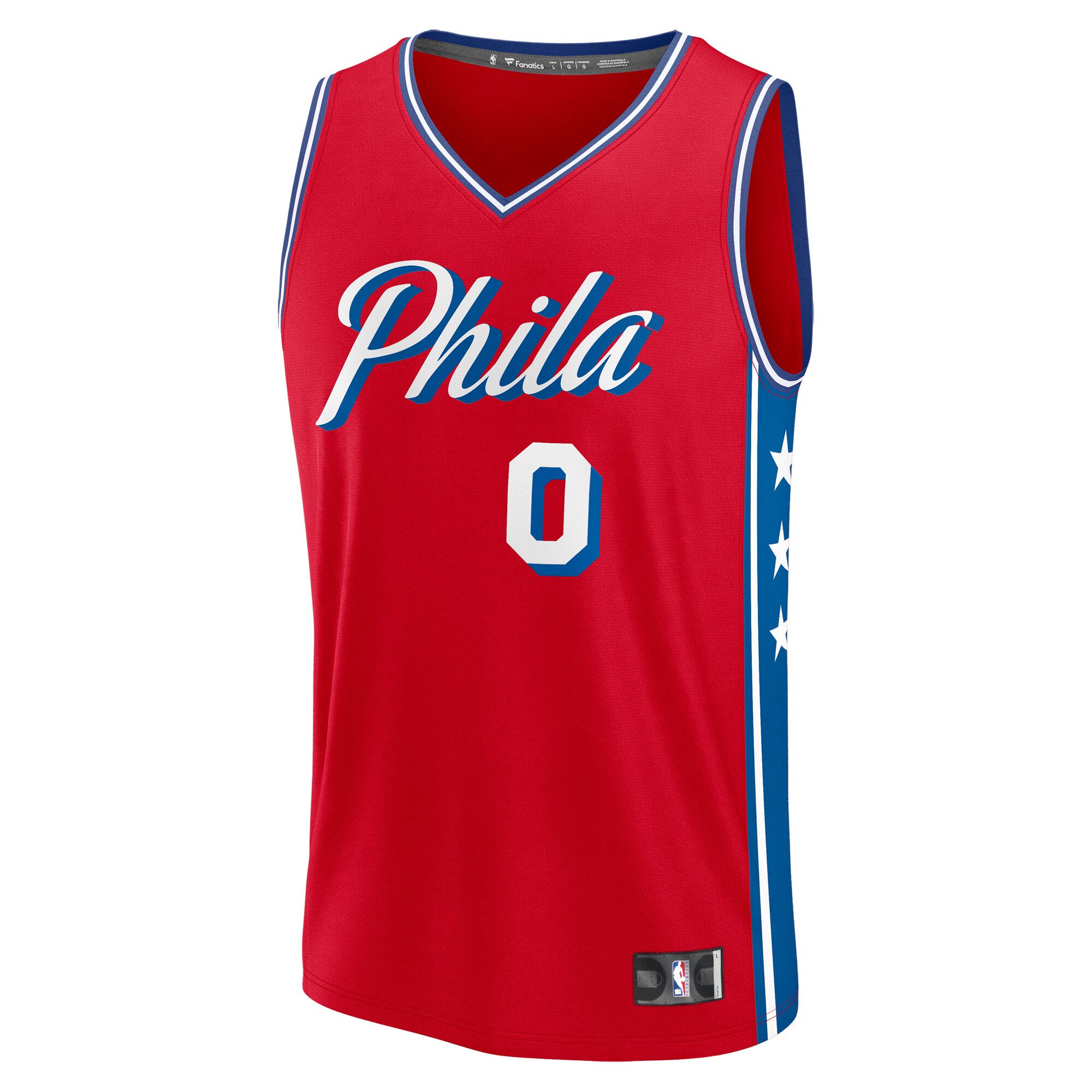 Tyrese Maxey Philadelphia 76ers Fanatics Fast Break Replica Player Jersey - Statement Edition - Red cheap jerseys for sale - CheapJerseys.Shop