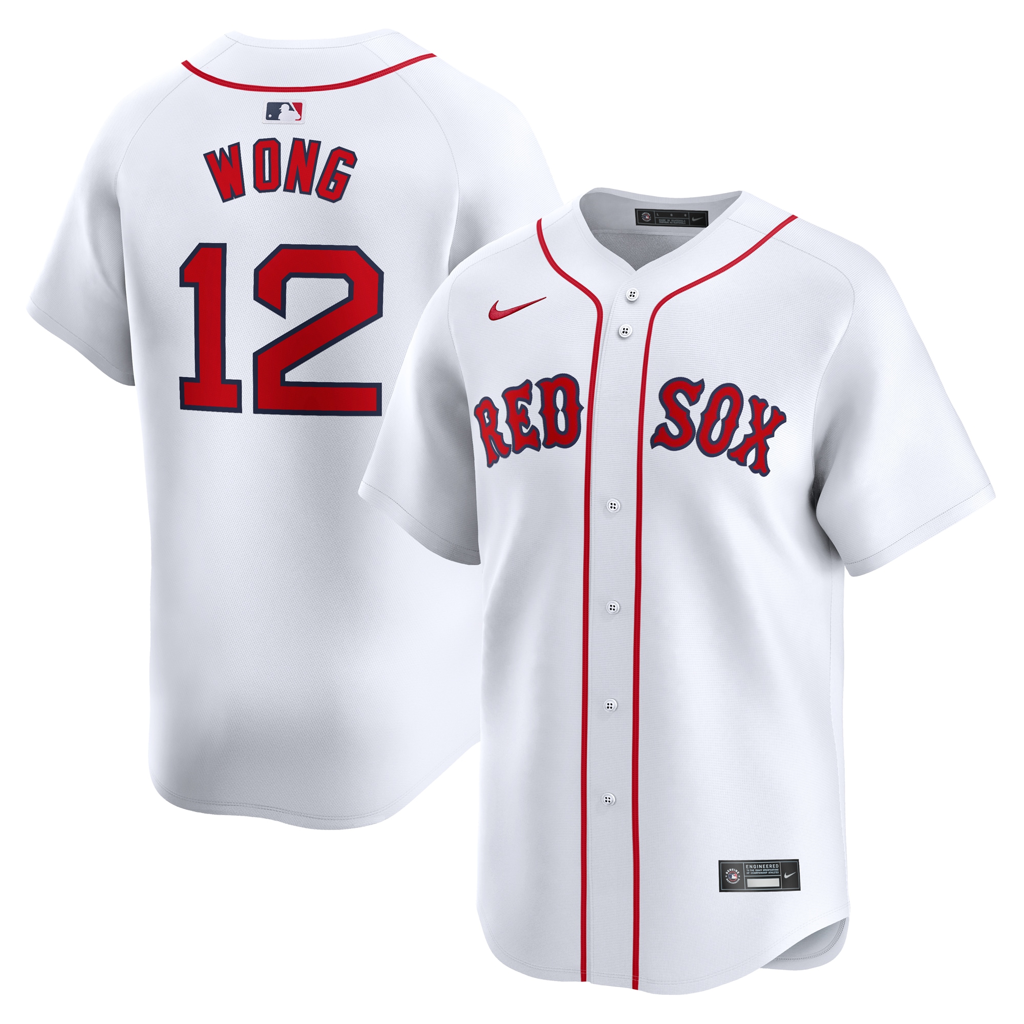 Connor Wong Boston Red Sox Home Limited Player Jersey - White cheap jerseys for sale - CheapJerseys.Shop